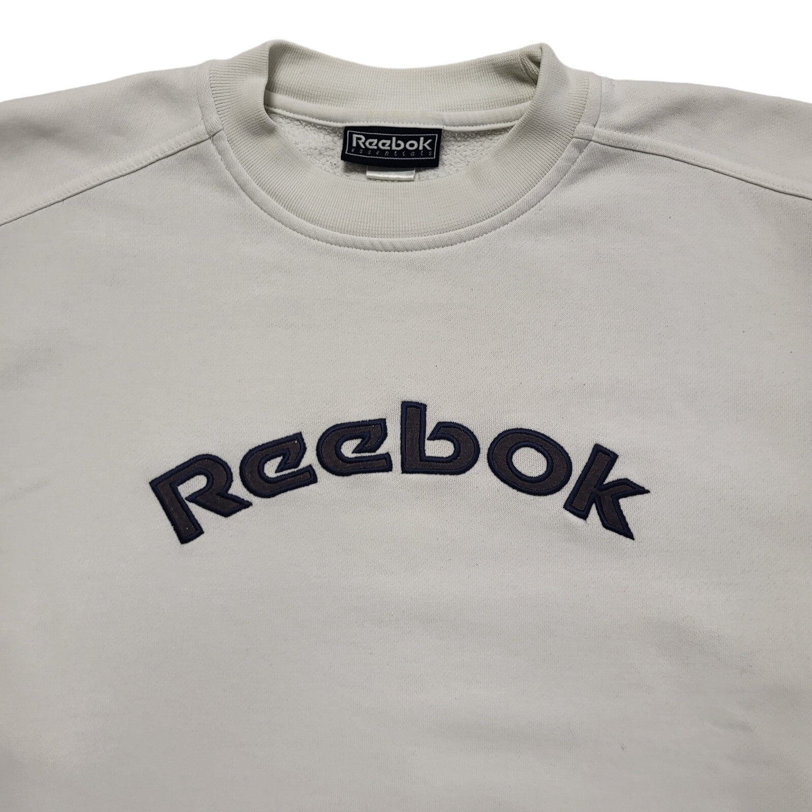 Reebok Essentials Spell Out  Vintage 90s White Sweatshirt Women's Size UK 12