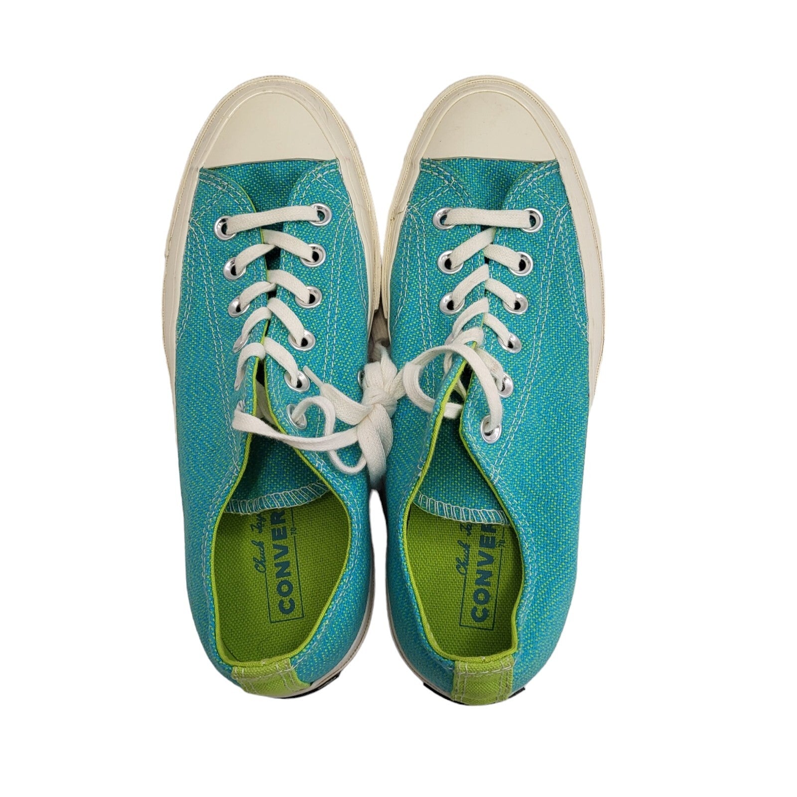 Converse Blue White Lace-up Sports Casual Women's Trainers Uk Size 6