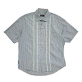 Ted Baker Vintage Y2K  Blue White Striped Short Sleeve Shirt Men's UK L