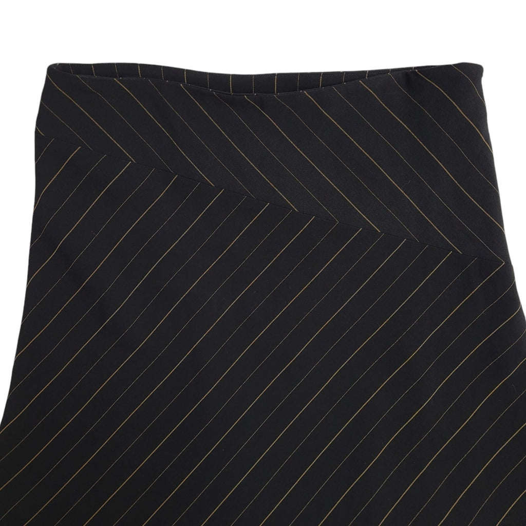 Jessica 90's Vintage Black Striped Straight Long Skirt Uk Women's Size 14 Bnwt