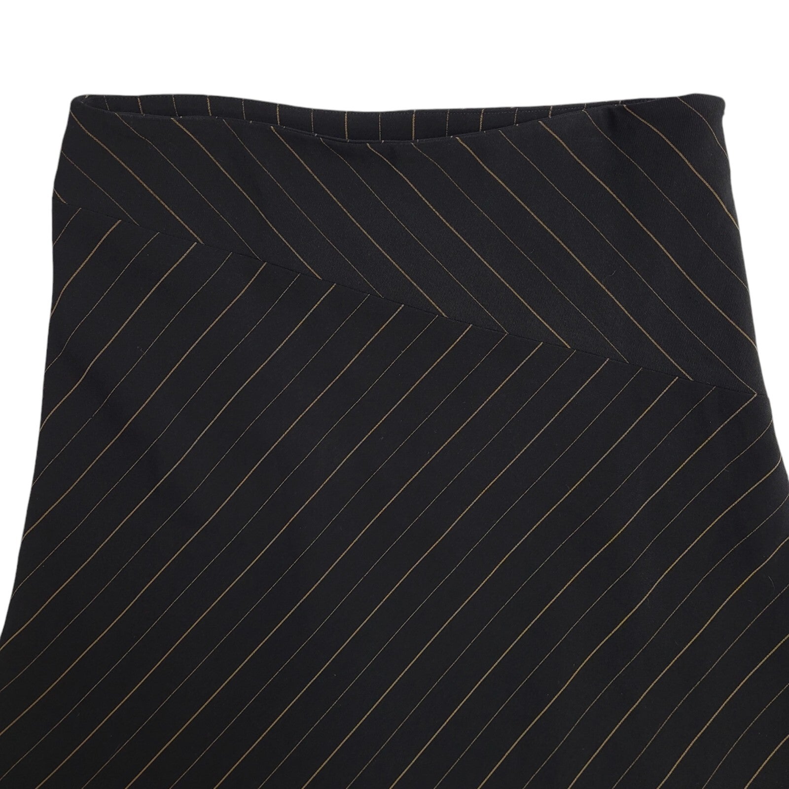 Jessica 90's Vintage Black Striped Straight Long Skirt Uk Women's Size 14 Bnwt
