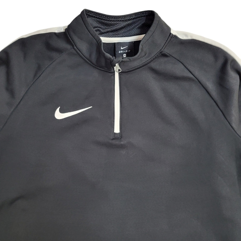 Nike Dri-Fit Black 1/4 Zip Sports Tracksuit Top Jacket UK Men's Size M