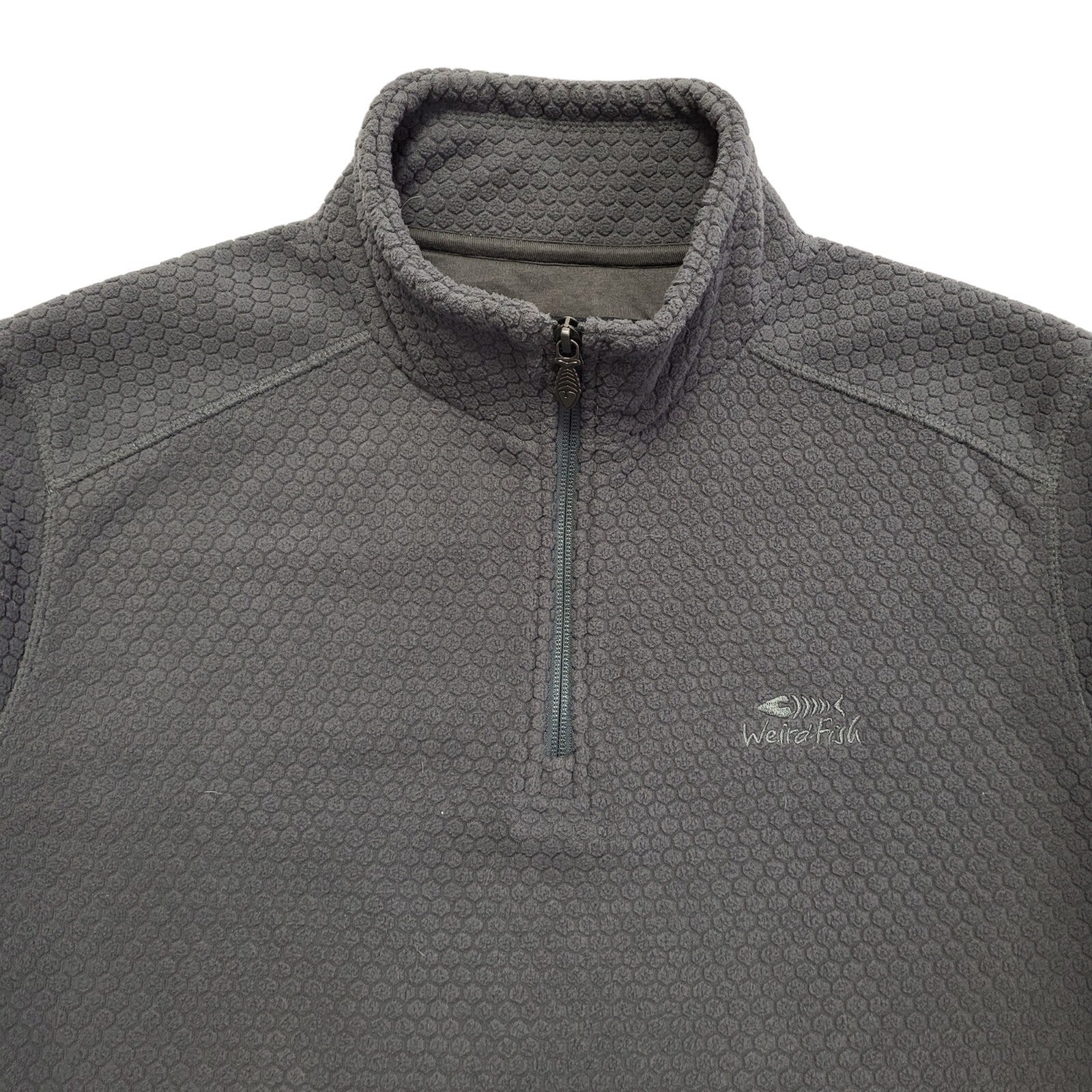 Weird Fish Vintage 90s Grey High Neck Jumper Uk Men's Size Large