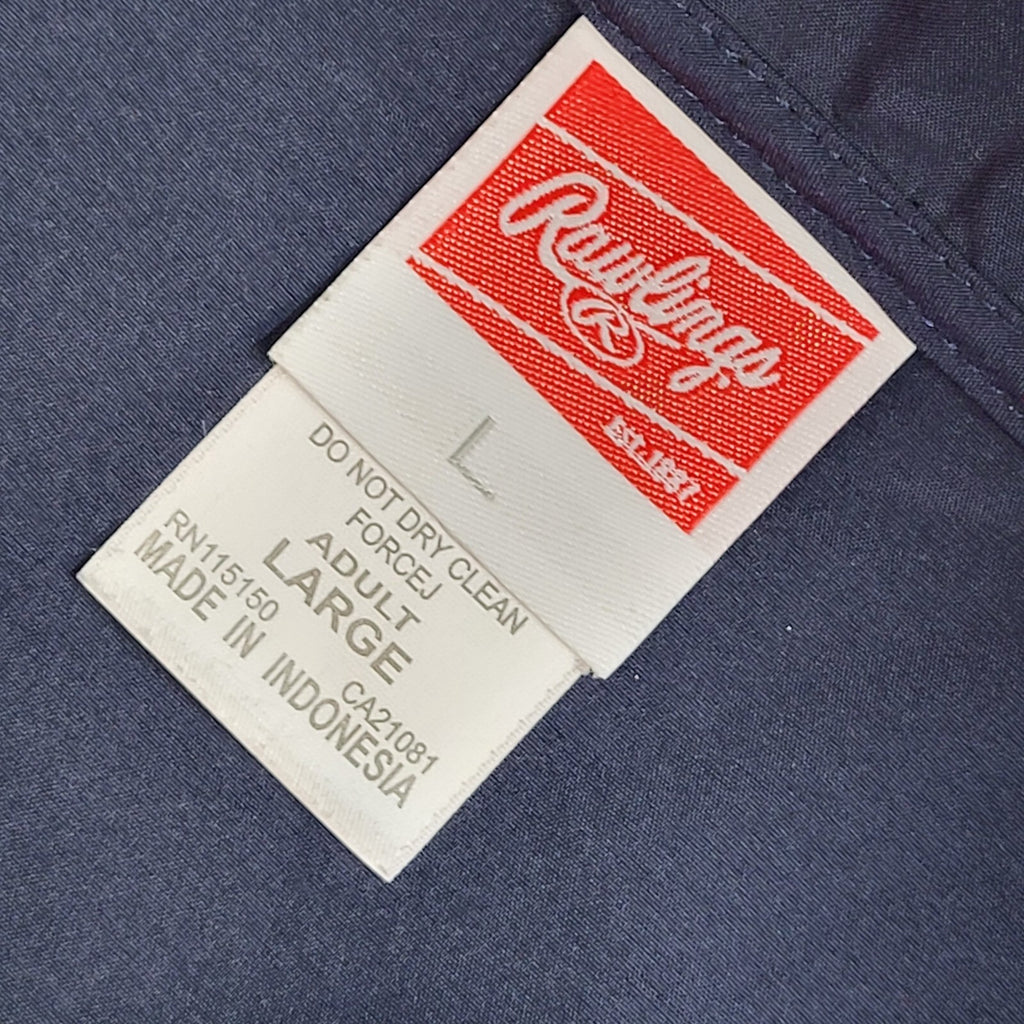 Rawlings Cardinal Baseball 90s Blue 1/4 Zip Pullover Sports Jacket Men's Size L