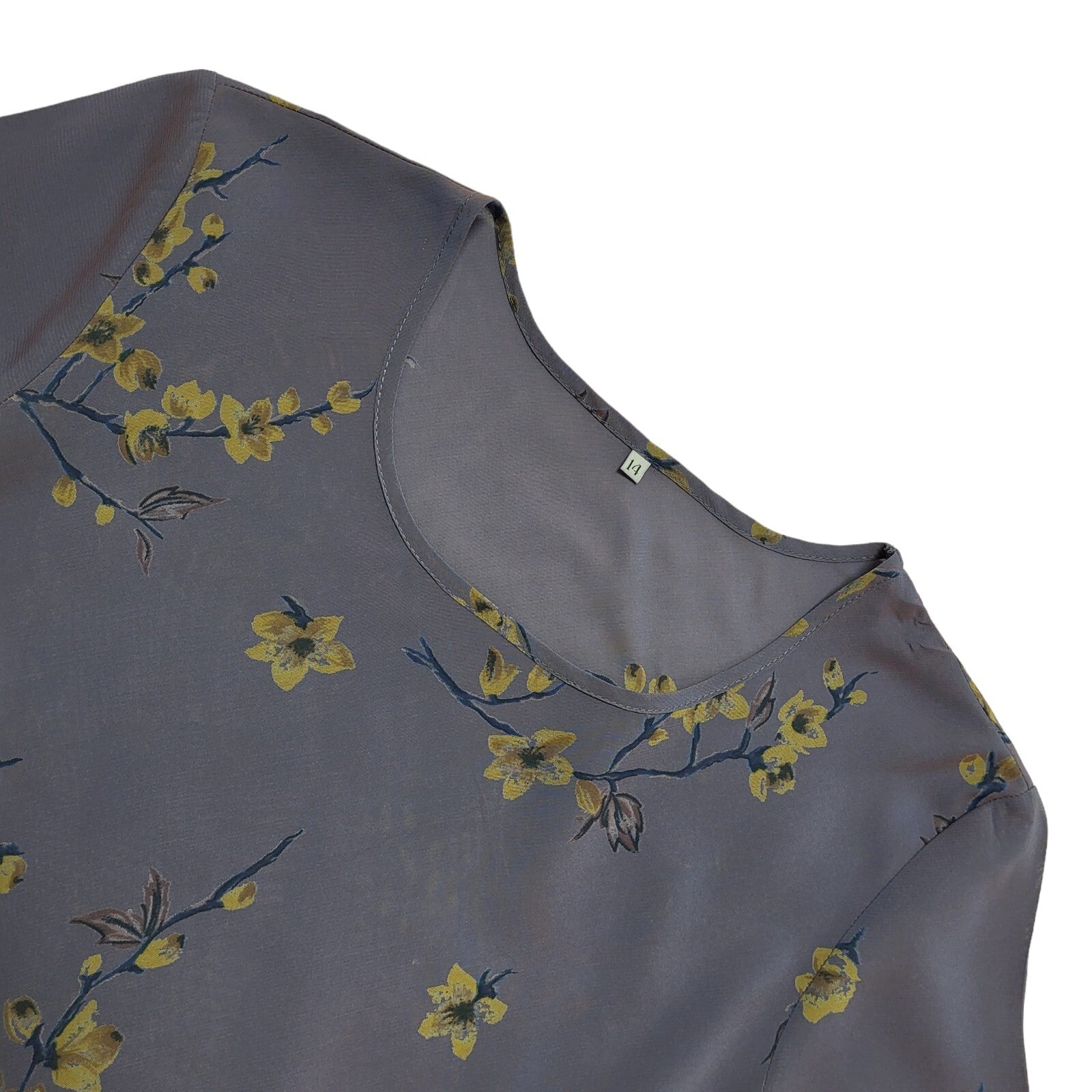 Vintage Anne Brooks 80s Petites Blue Fit & Flare Dress Women's UK 14