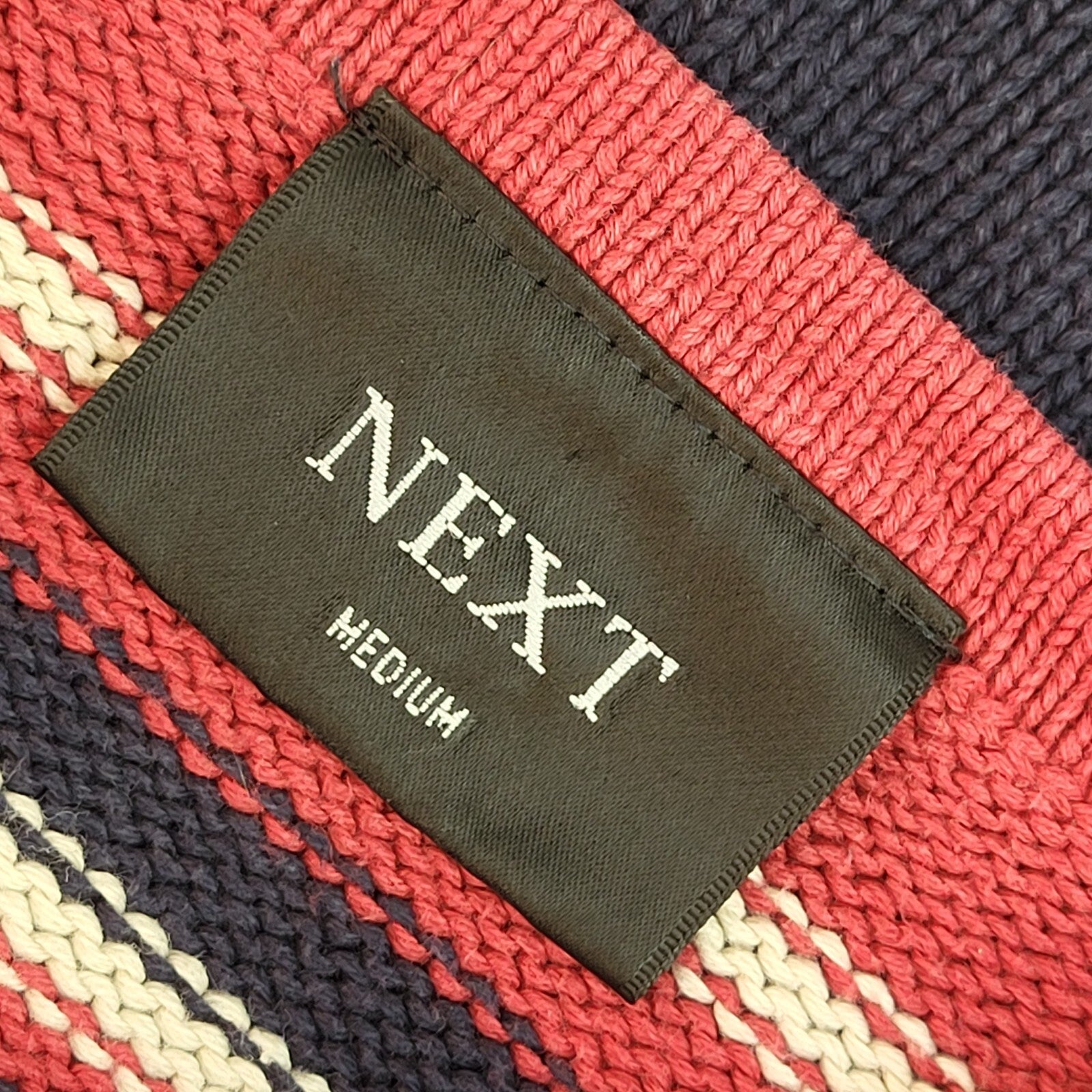 Next Vintage 90's Blue & Red Jumper UK Men's Size Medium
