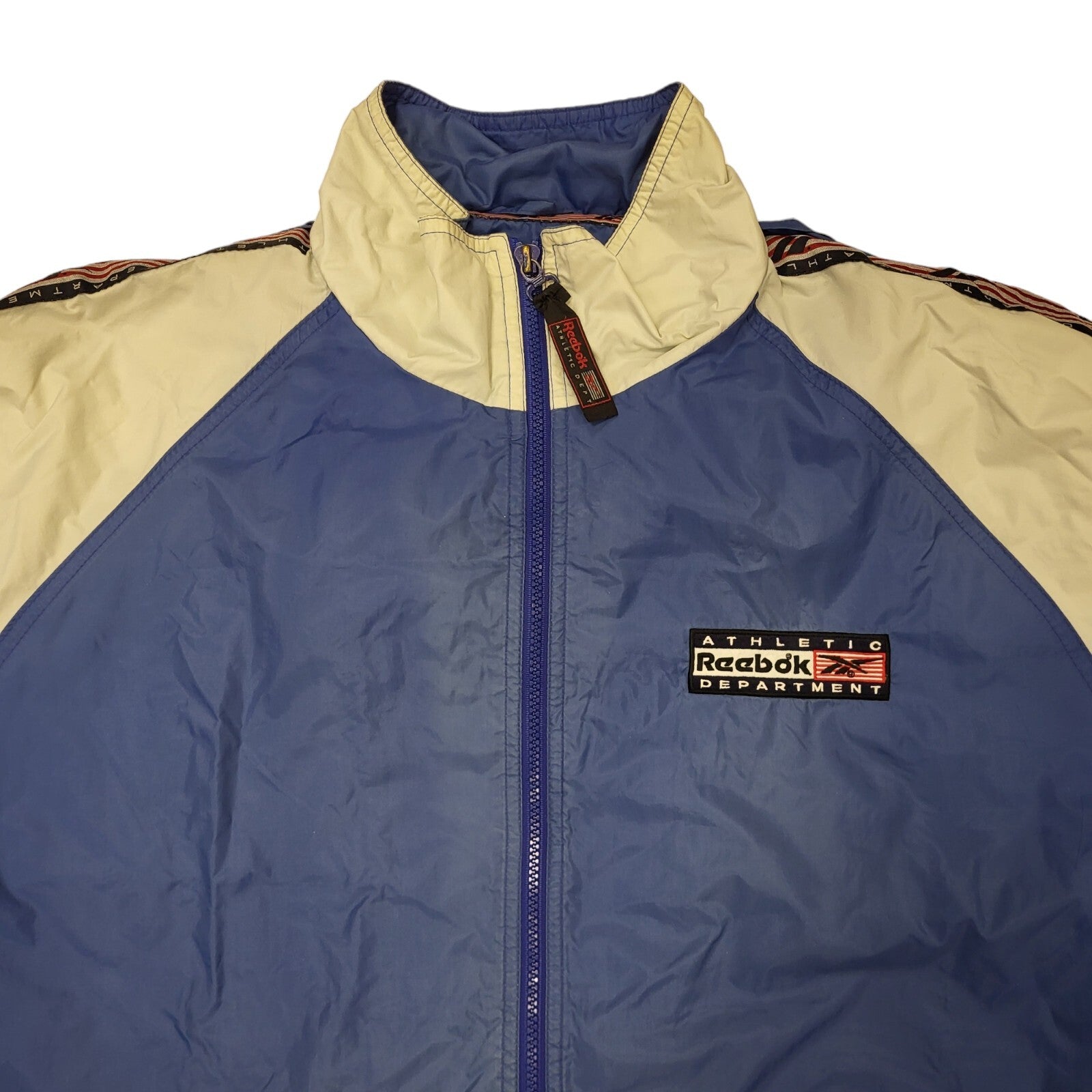 Reebok Blue Vintage 90s Sports Track Jacket Uk Men's Size Large