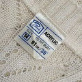 Vintage 80s White Open Front Acrylic Cardigan Uk Women's Size 14