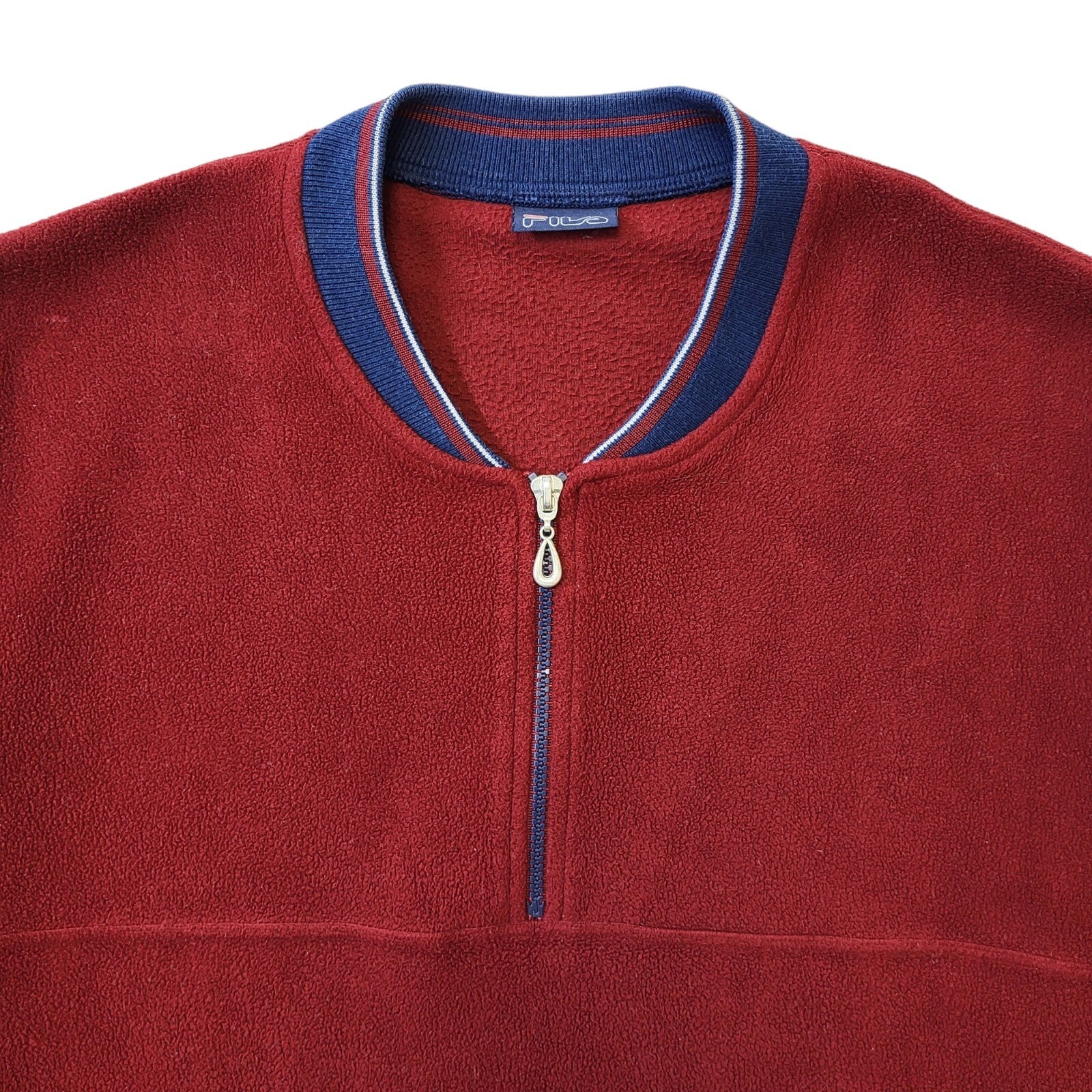 Fila 90s Vintage Red 1/4 Zip Fleece Men's Size Medium
