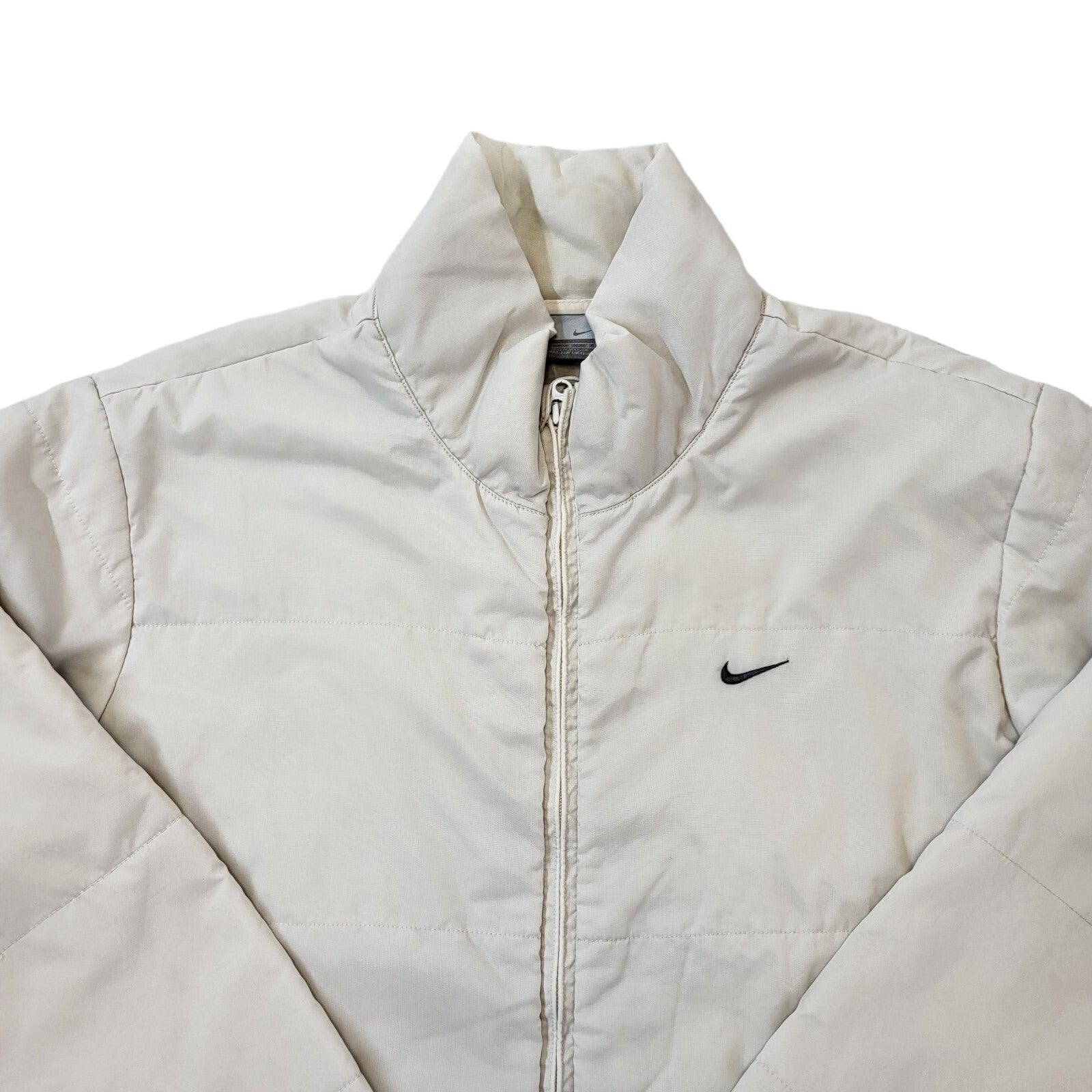 Nike Y2K Vintage Beige Oversized Sports Jacket Men's Size Large
