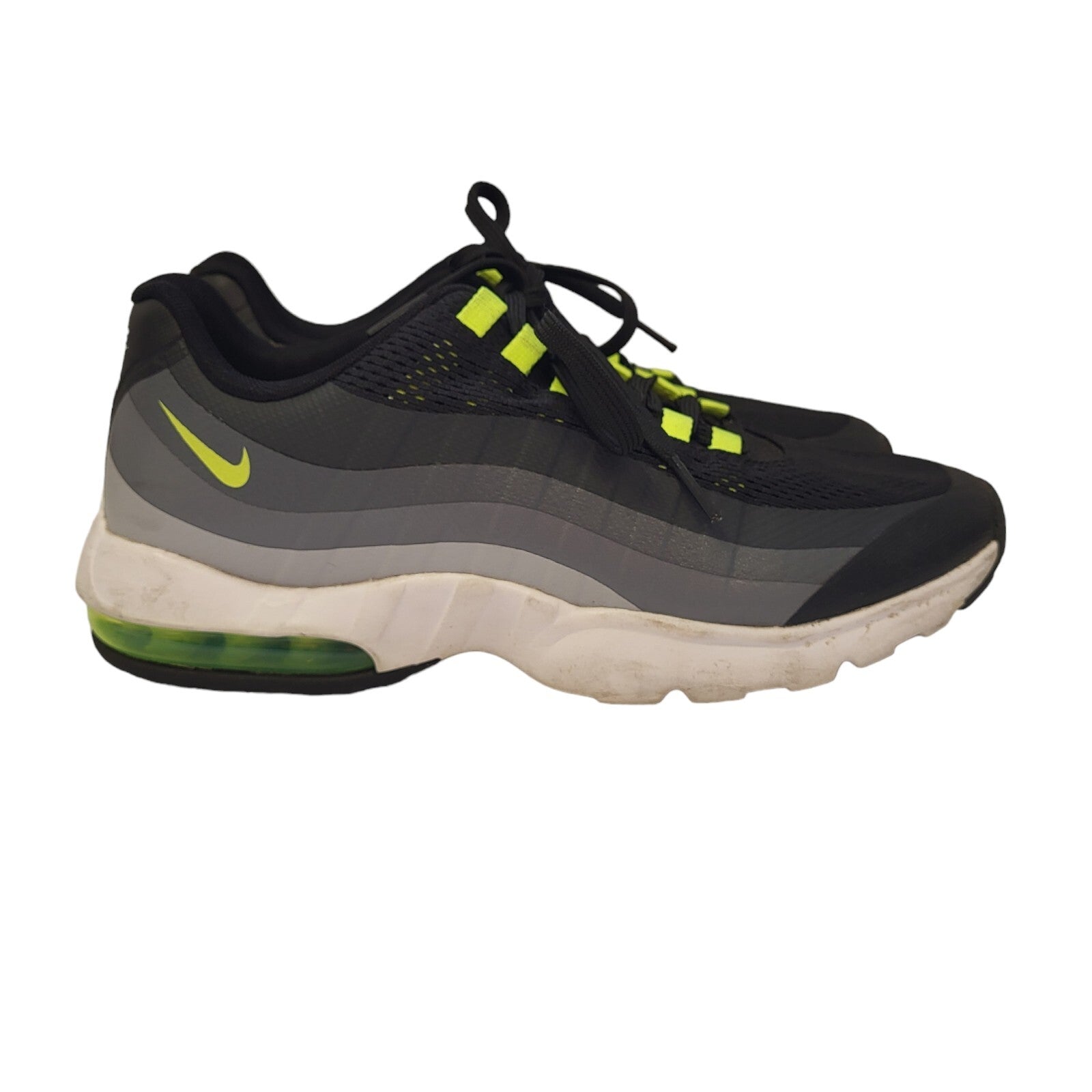 Nike Air Max 95 Black & Green Lace-up Sports Casual Trainers Uk Men's Size 5.5