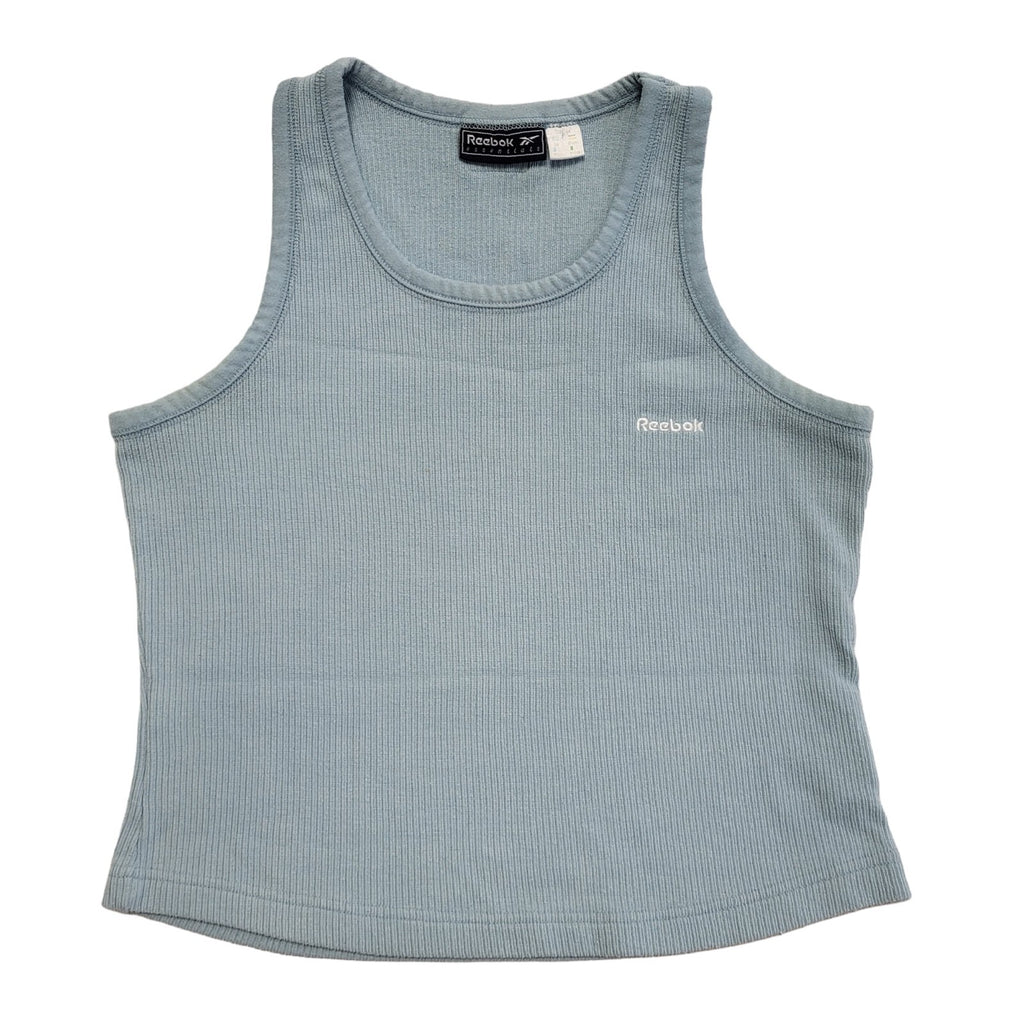 Reebok Vintage 90's Blue Sleeveless Tank Top Womens UK Size 14