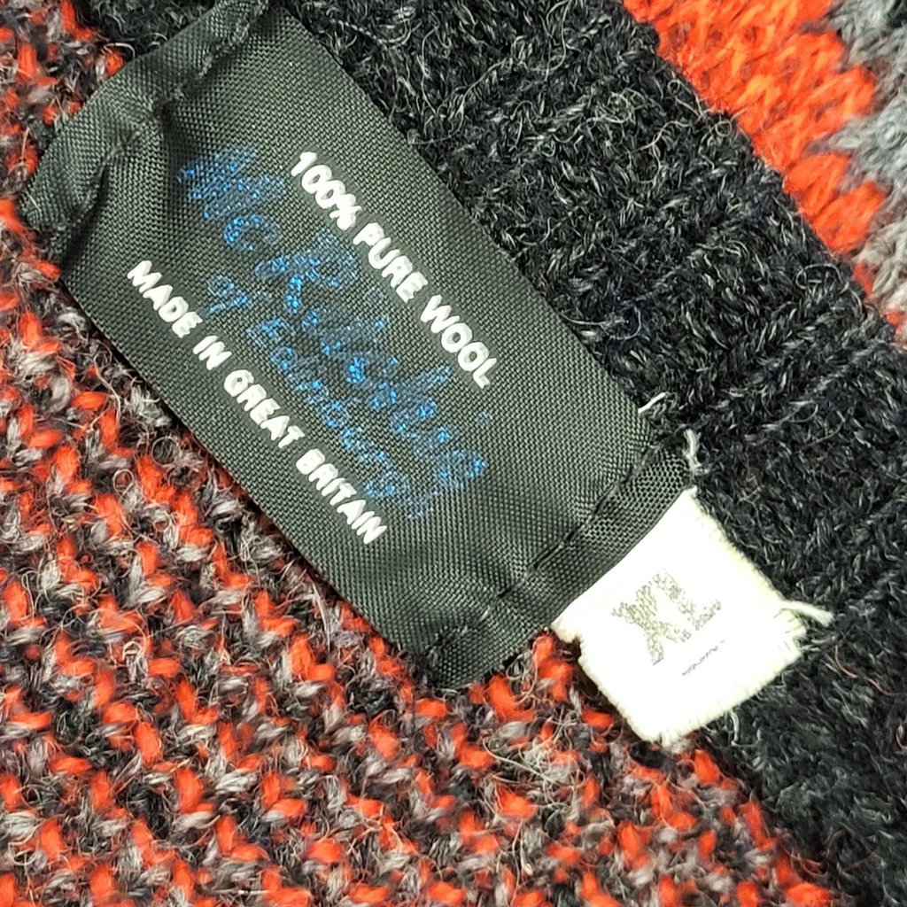 Mc Richie Vintage 80's Red & Grey Wool Jumper Mens UK Size XL