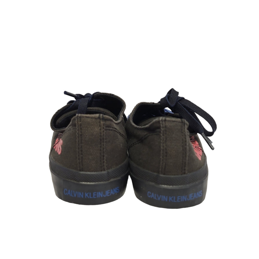 Calvin Klein Blue Black Lace-up Sports Pumps Trainers Uk Women's Size 3