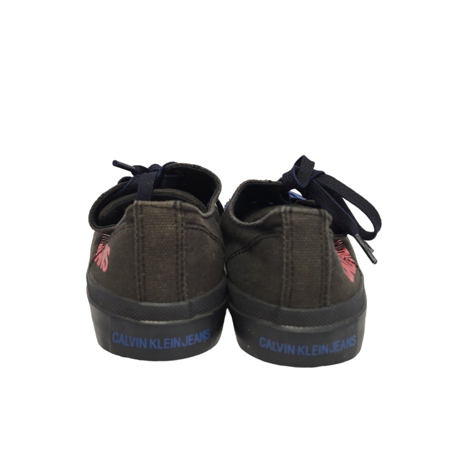 Calvin Klein Blue Black Lace-up Sports Pumps Trainers Uk Women's Size 3