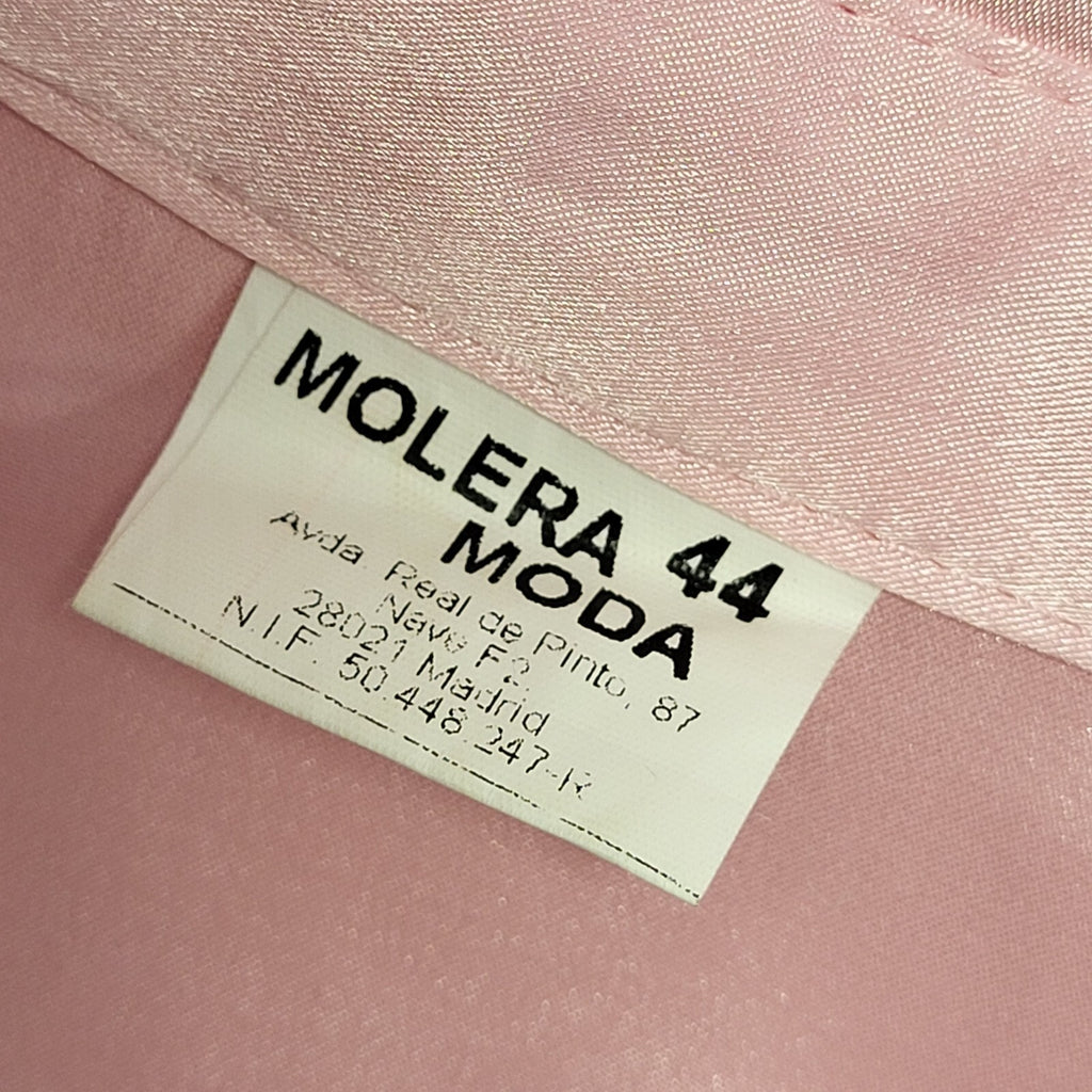 Molera Moda Y2K Pink Satin Blouse Womens UK Size 16