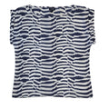 Armani Jeans Vintage 90's Blue & White Striped Top Women's UK 12