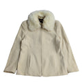 David Barry Vintage 90's Cream Faux Fur Coat UK Women's Size 16