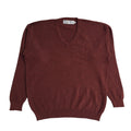 Park Avenue Wool Burgundy V-Neck Vintage 90's Jumper Men's UK XL
