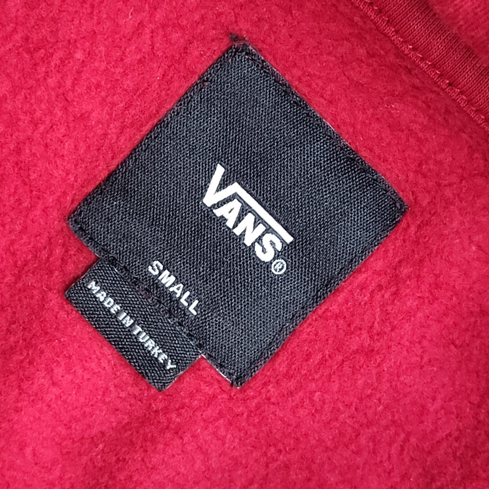 Vans Y2k Red Pullover Sweatshirt Hoodie Uk Men's Size Small