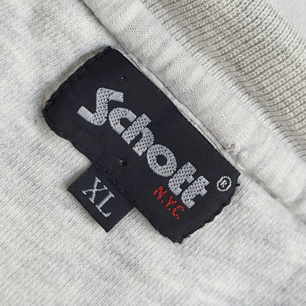 Schott Vintage Y2K Grey Sweatshirt Uk Men's Size XL