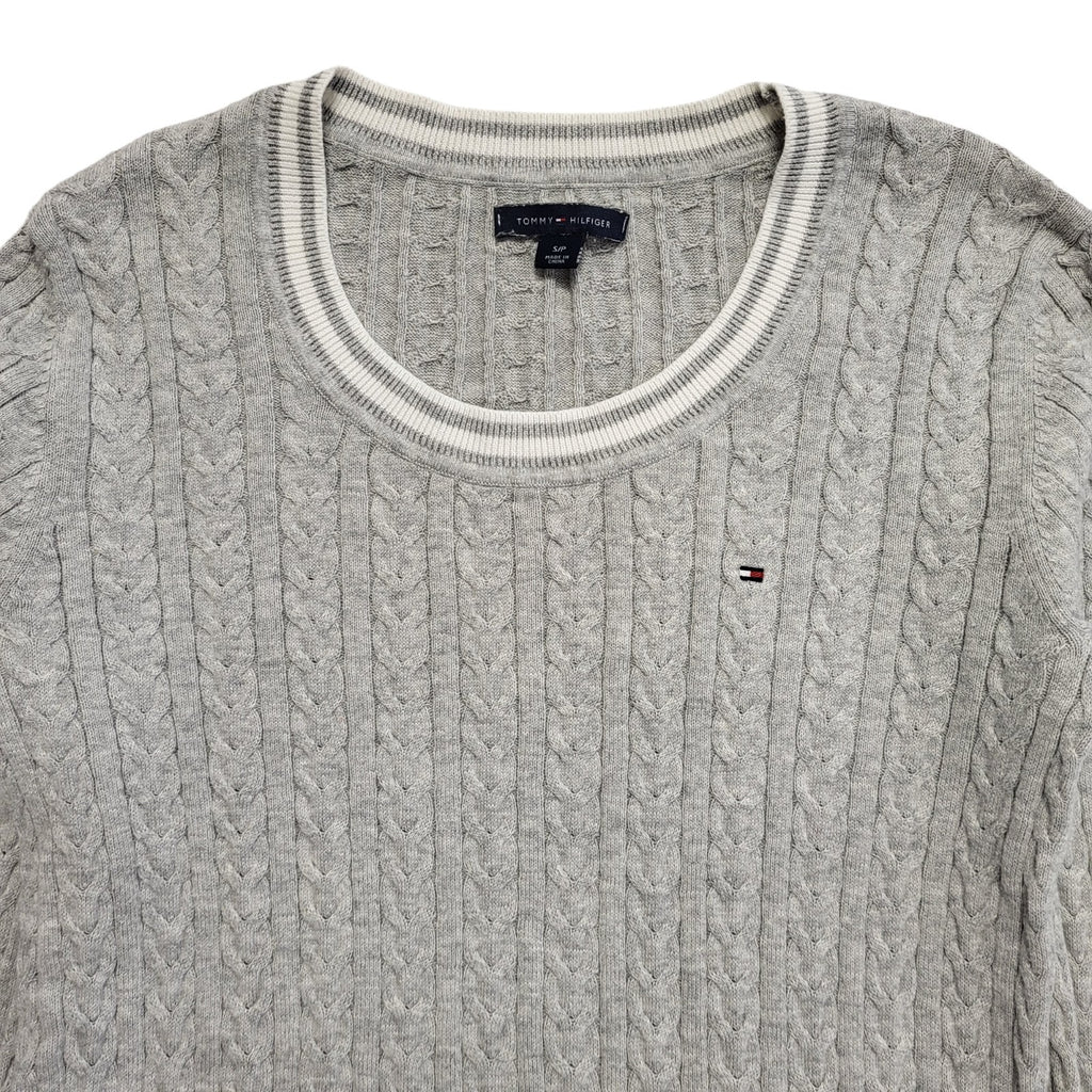 Tommy Hilfiger 90s Vintage Grey Long Sleeve Round Neck Jumper Women's Size S