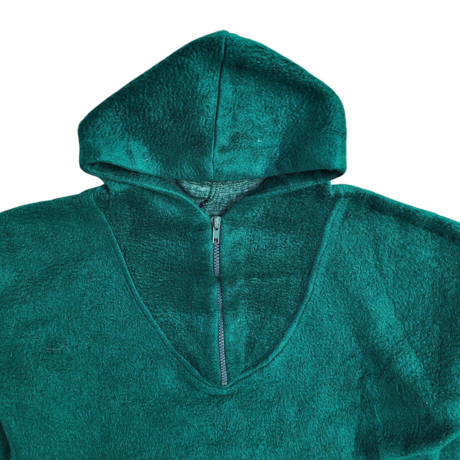 Vintage 90s Green Fleece Hooded Jacket Uk Women's Size Large