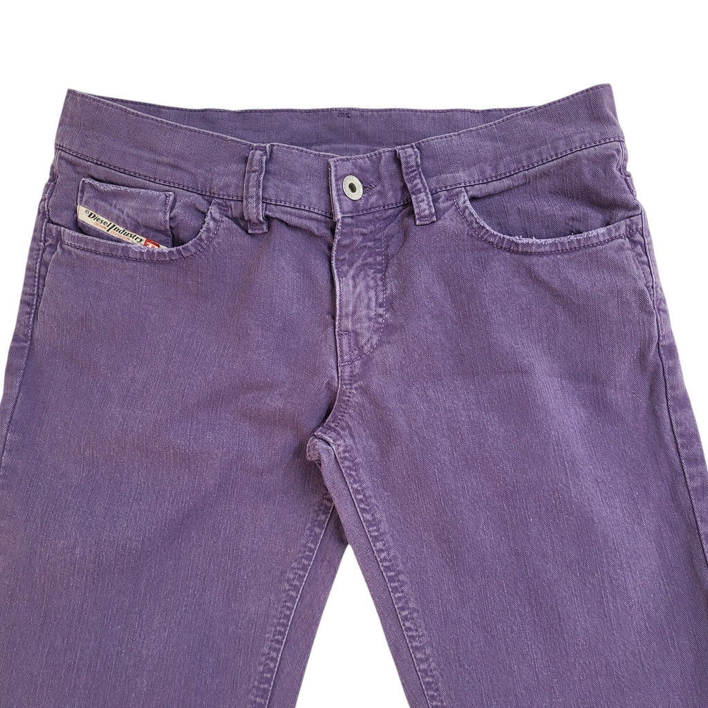 Diesel  Jeans Purple Low-Rise Straight Denim Uk Women's Size M W28 L35