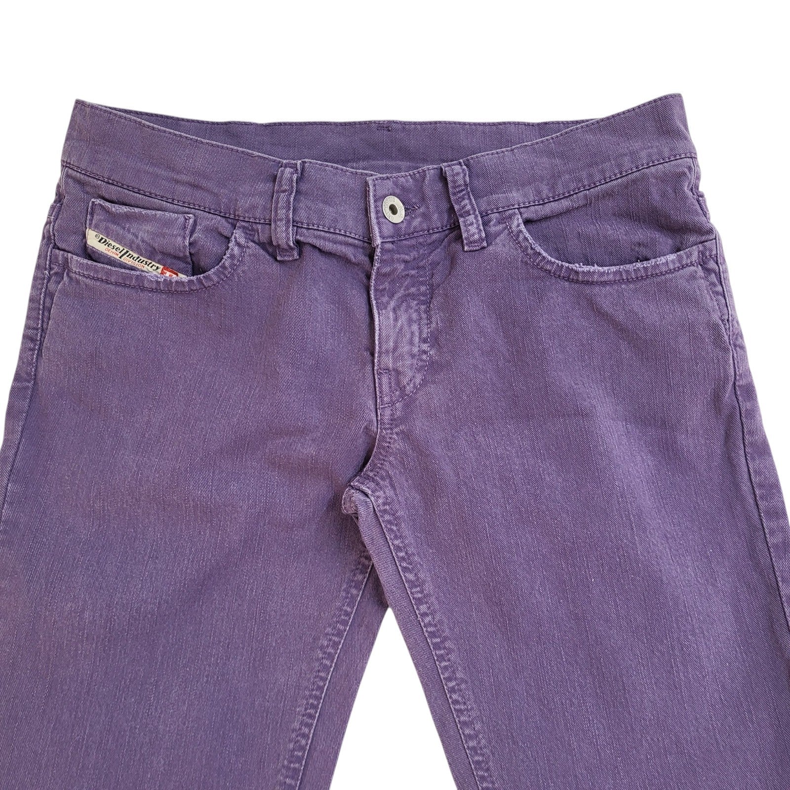 Diesel  Jeans Purple Low-Rise Straight Denim Uk Women's Size M W28 L35
