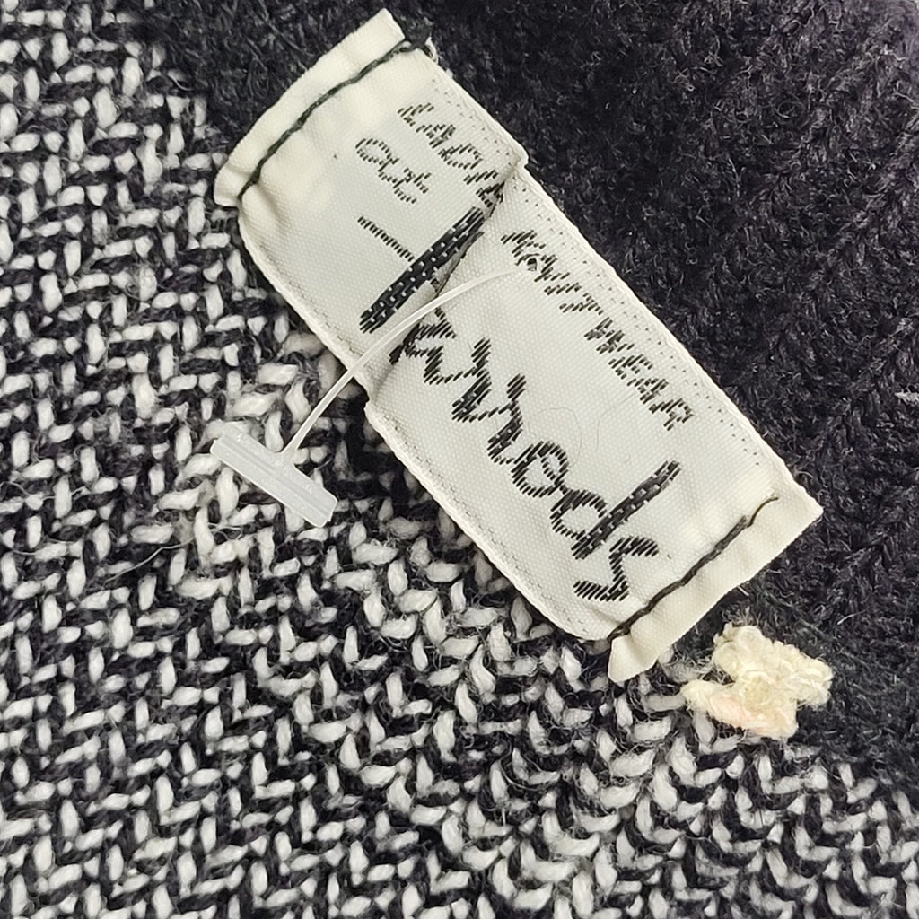 Harrods Vintage 80's Blue & White Button Up Collared Jumper Womens UK 16