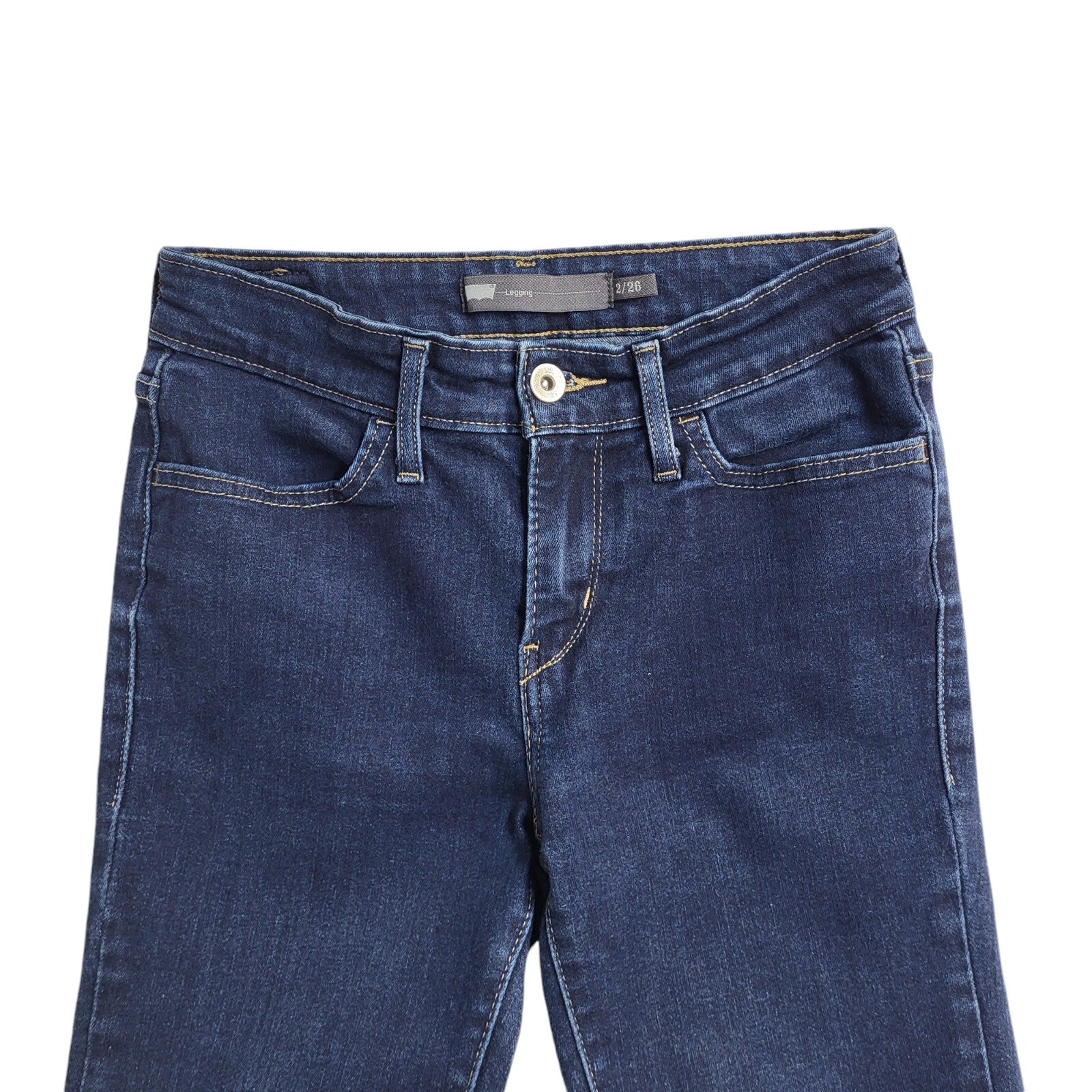 Levi's 90s Dark Blue Skinny Leg Leggings Denim Jeans Uk Women's Size 8 W26 L28