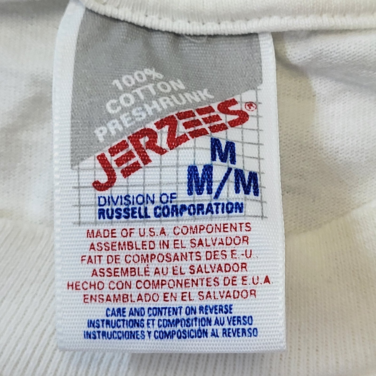 Jerzees 90s Vintage Waikiki Beach White Crew Neck T-Shirt Men's Size M