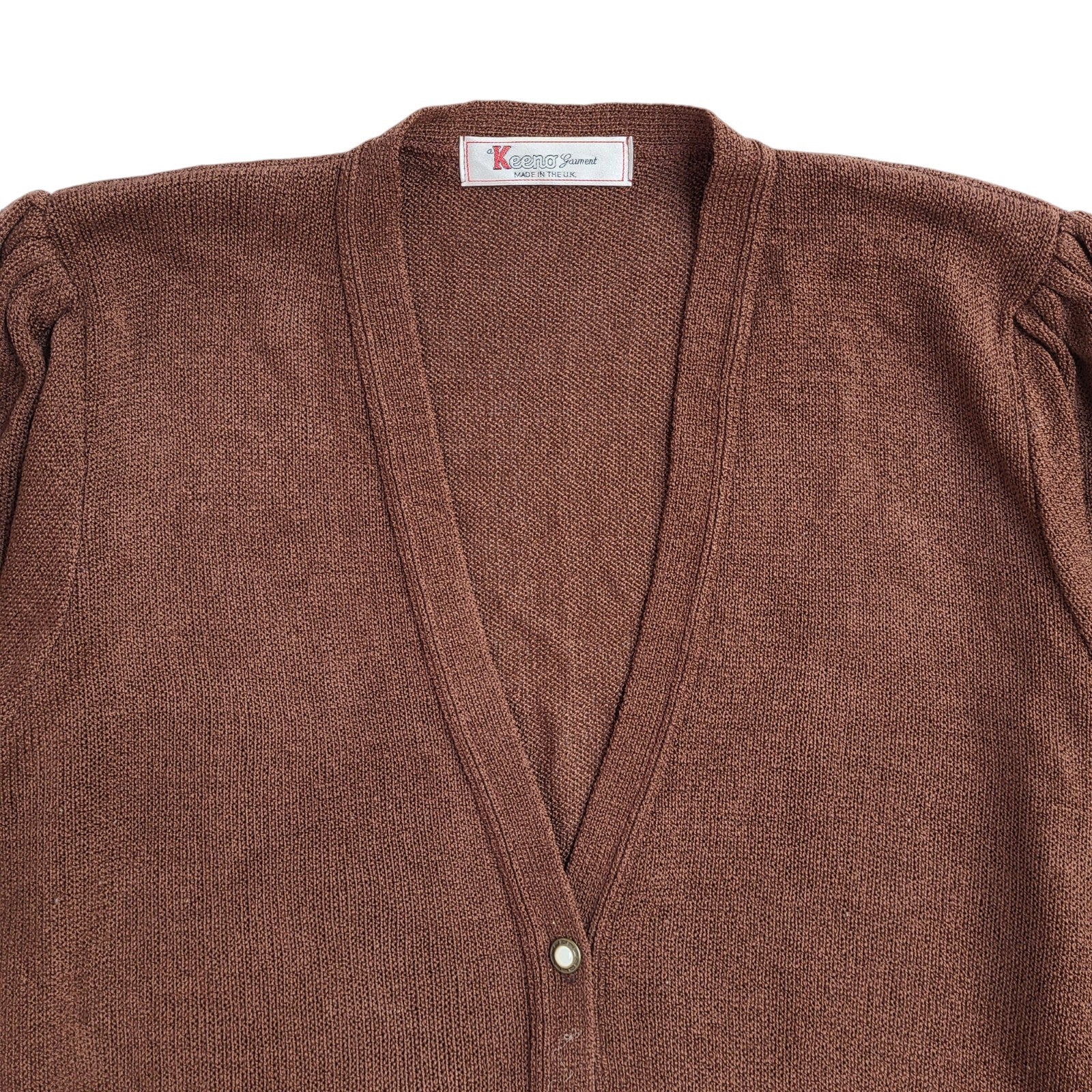 Keena Burgundy Vintage 90's Button Front Cardigan UK Women's Size 16
