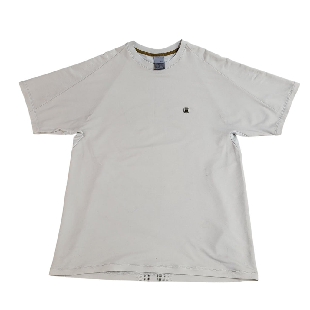 Nike Y2k White Polyester Sports T-Shirt Uk Men's Size M