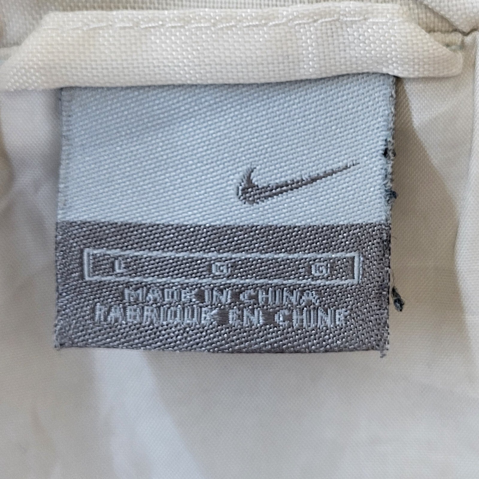 Nike Y2K Vintage Beige Oversized Sports Jacket Men's Size Large