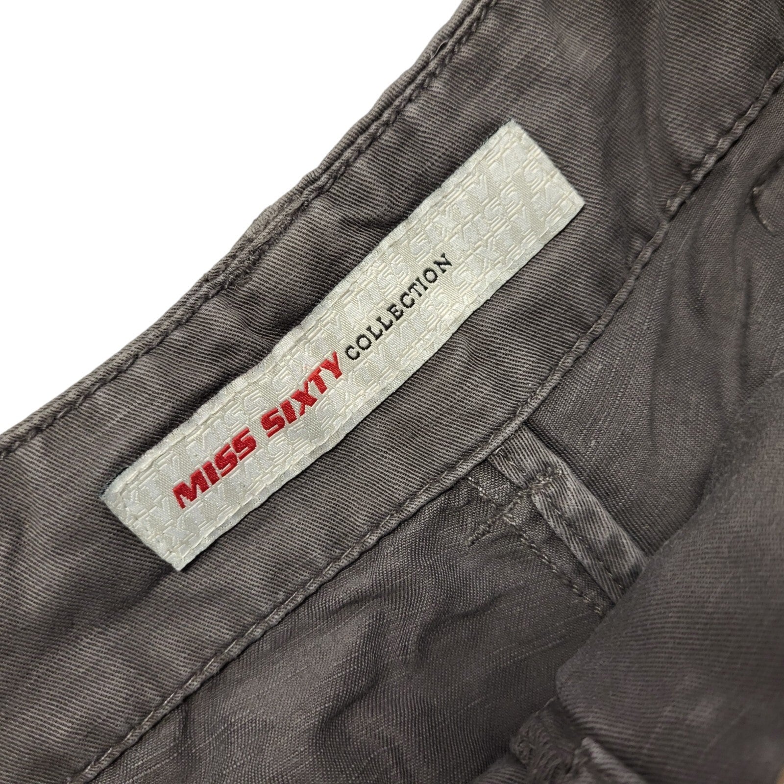 Miss Sixty Y2K Vintage Grey Cargo Shorts Women's Size 10 W28