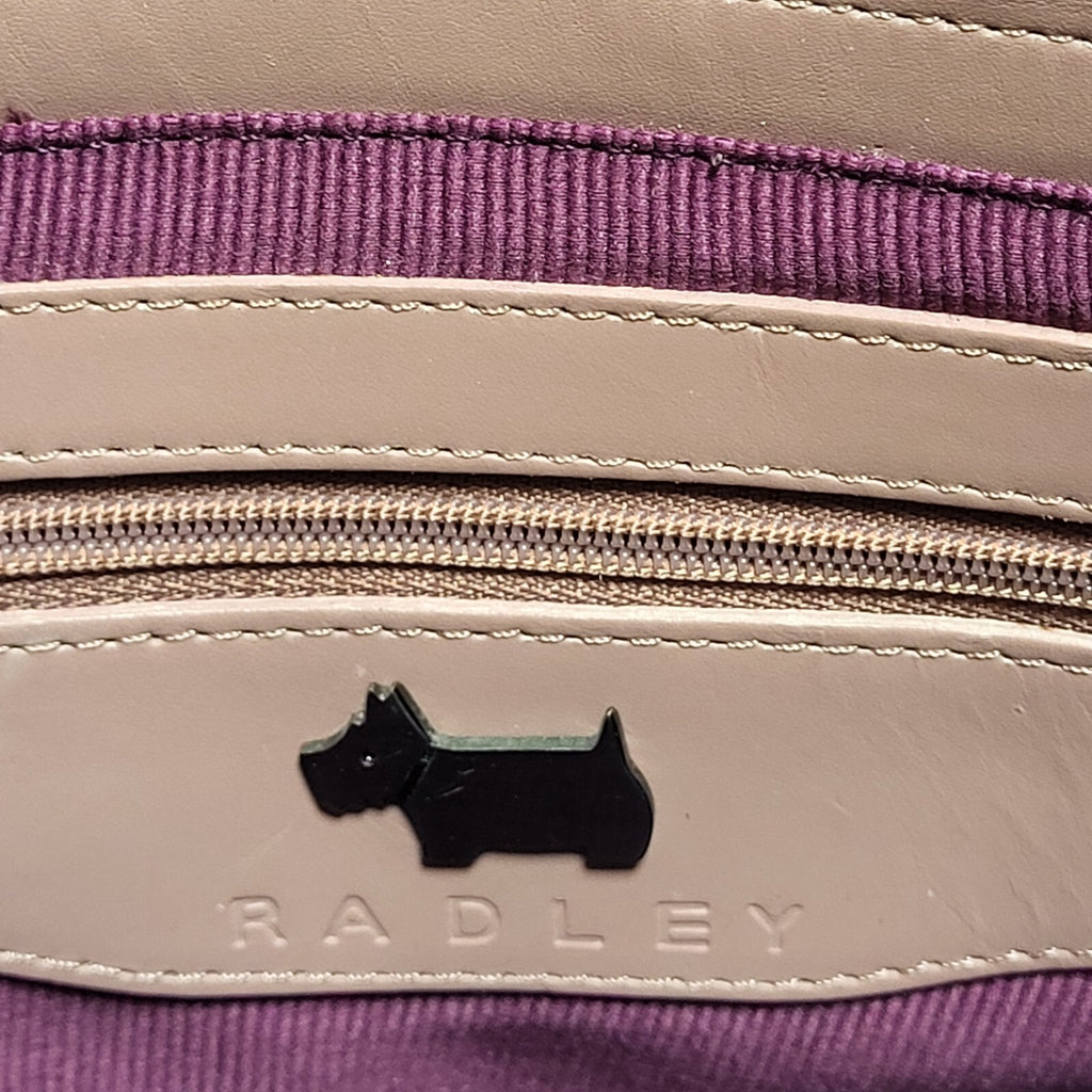 Radley Pink Leather Hand Bag / Top Handle Bag Uk Women's 9" x 11"
