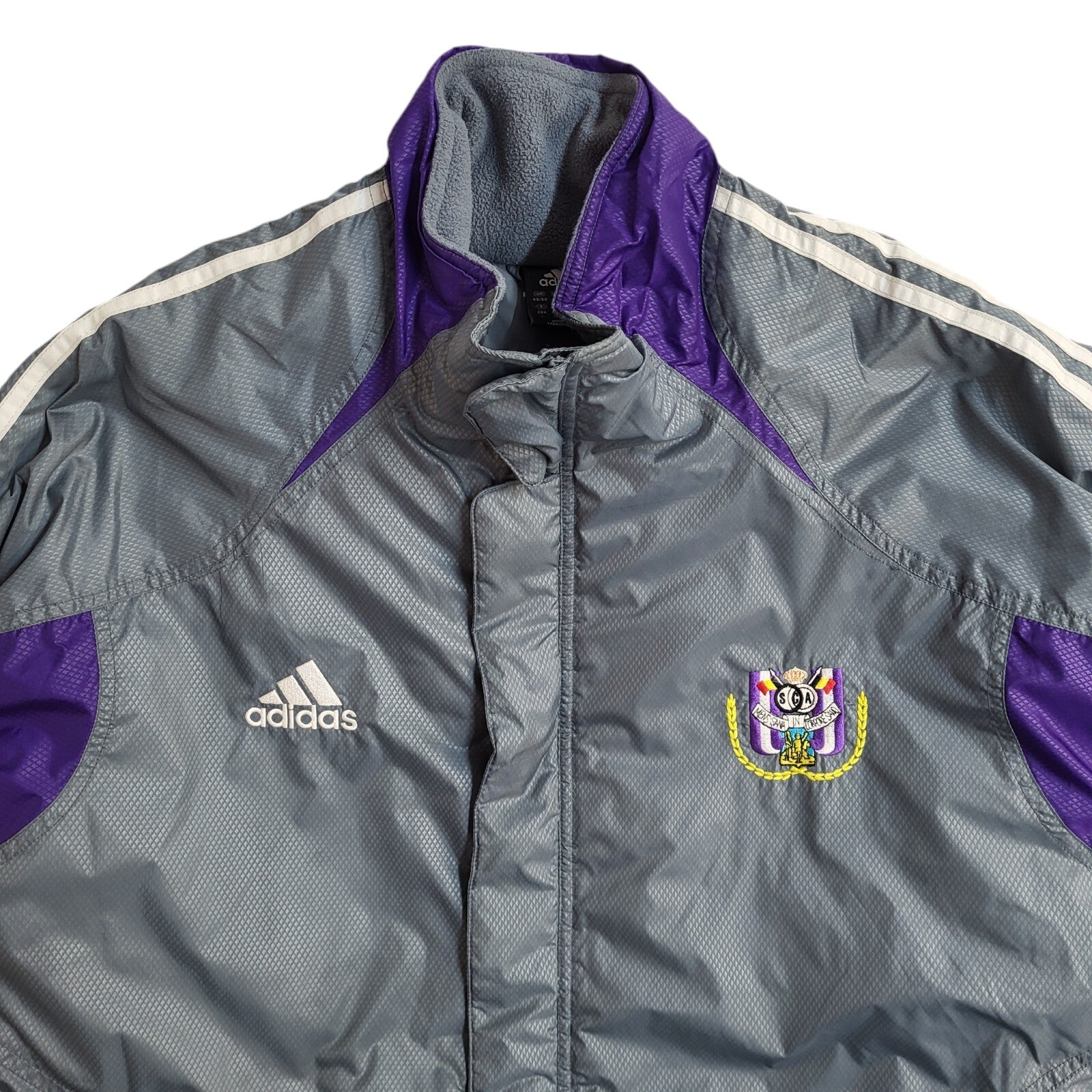 Adidas 90s Grey & Purple Vintage Managers  Jacket Uk Men's Size Medium
