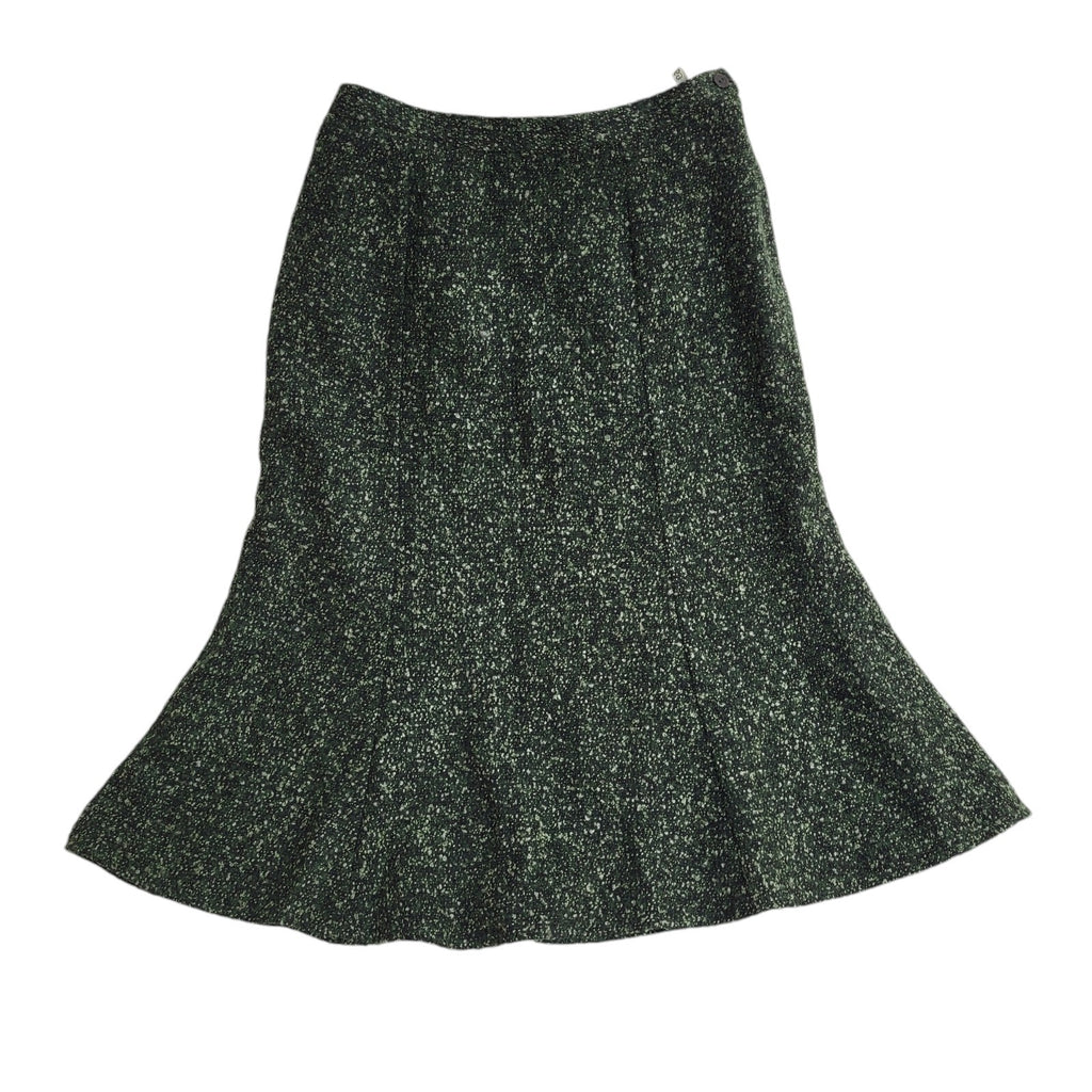 Eastex Vintage 80's Green A-Line Midi Skirt Women's Size 10 W28