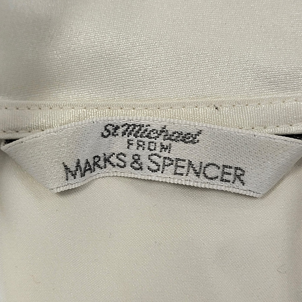 Marks & Spencer 90s Vintage White Long Sleeve Night Shirt Women's Size 12-14