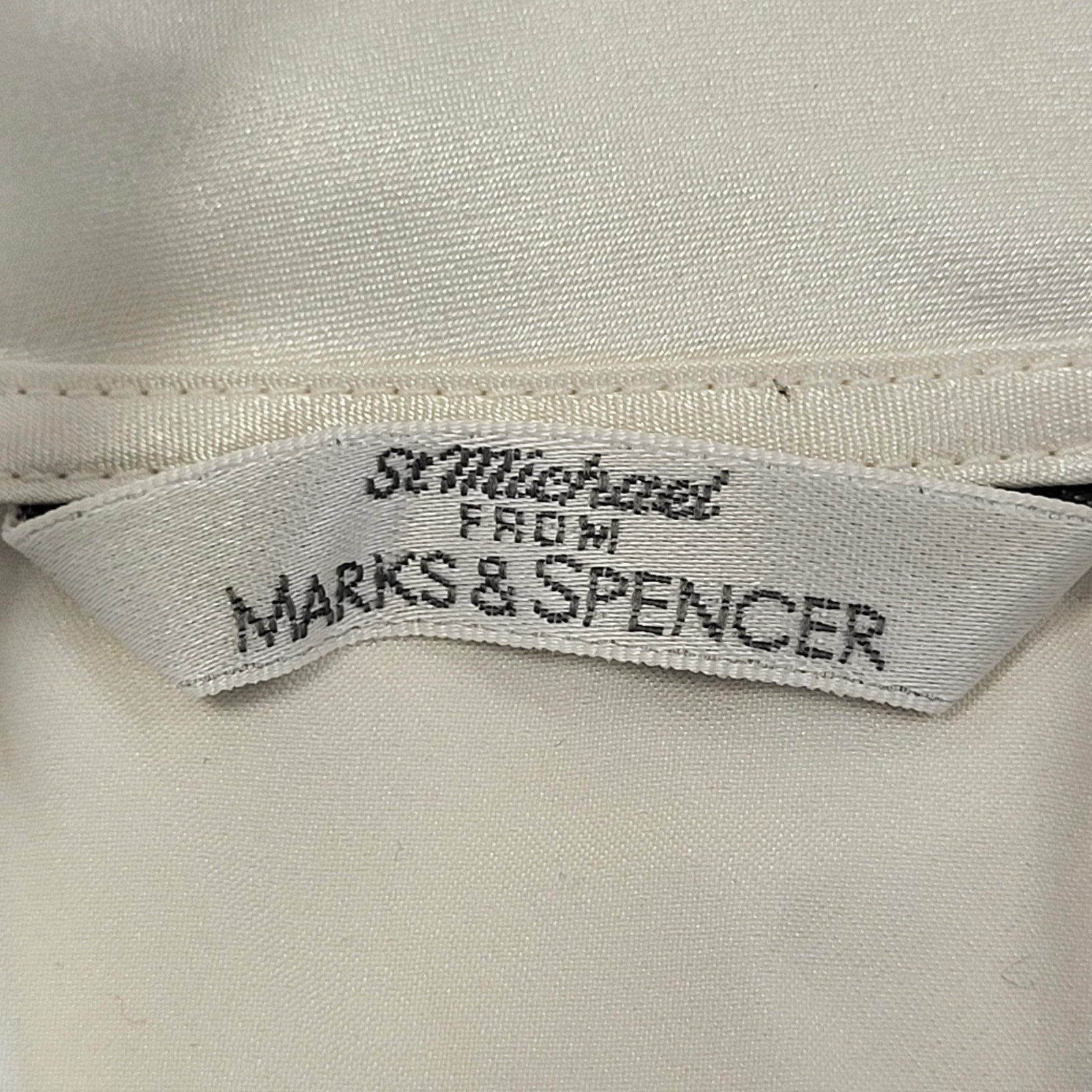 Marks & Spencer 90s Vintage White Long Sleeve Night Shirt Women's Size 12-14
