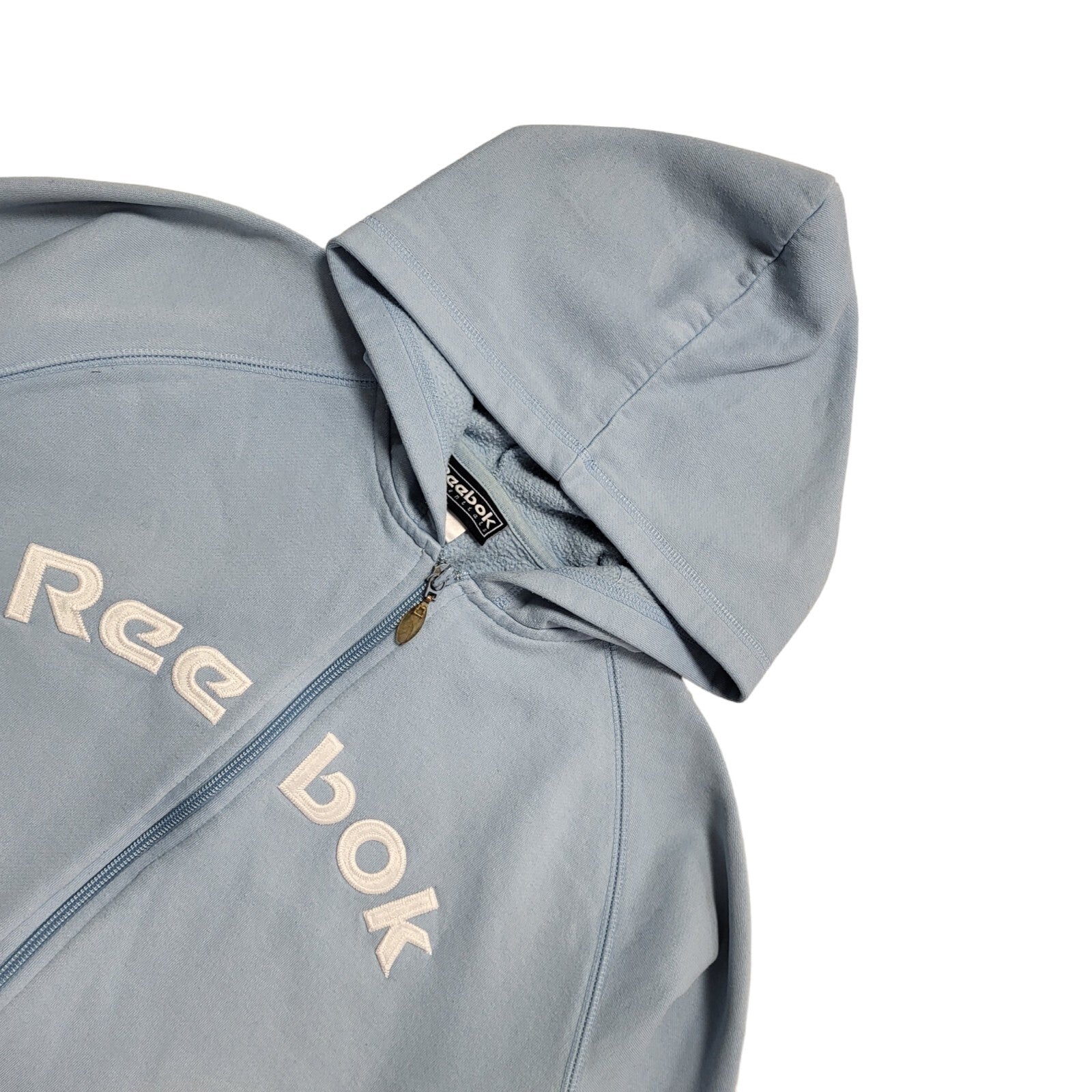 Reebok Light Blue Zipped Sweatshirt Hoodie Uk Women's Size 14