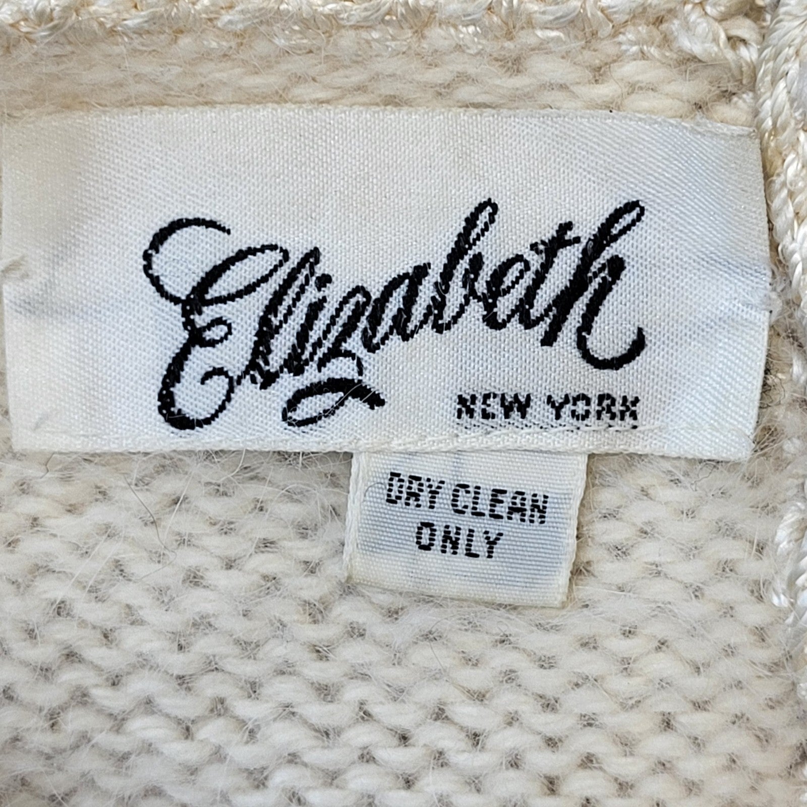 Elizabeth 80s Vintage Beige Wool Jumper Women's Size M Eu 38