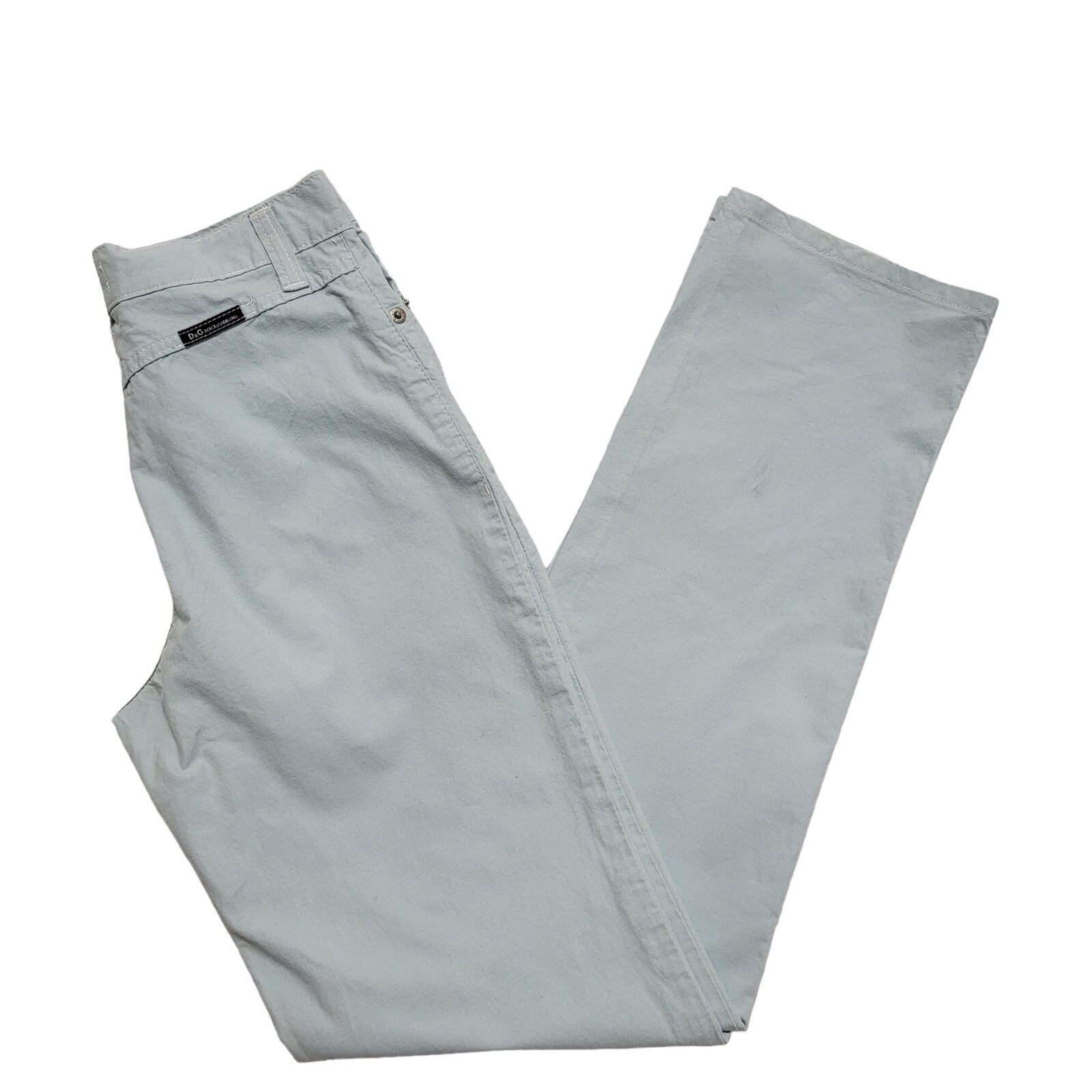 D&G Vintage 90's Light Blue Straight Leg Jeans Uk Women's Size 8 W27 L32