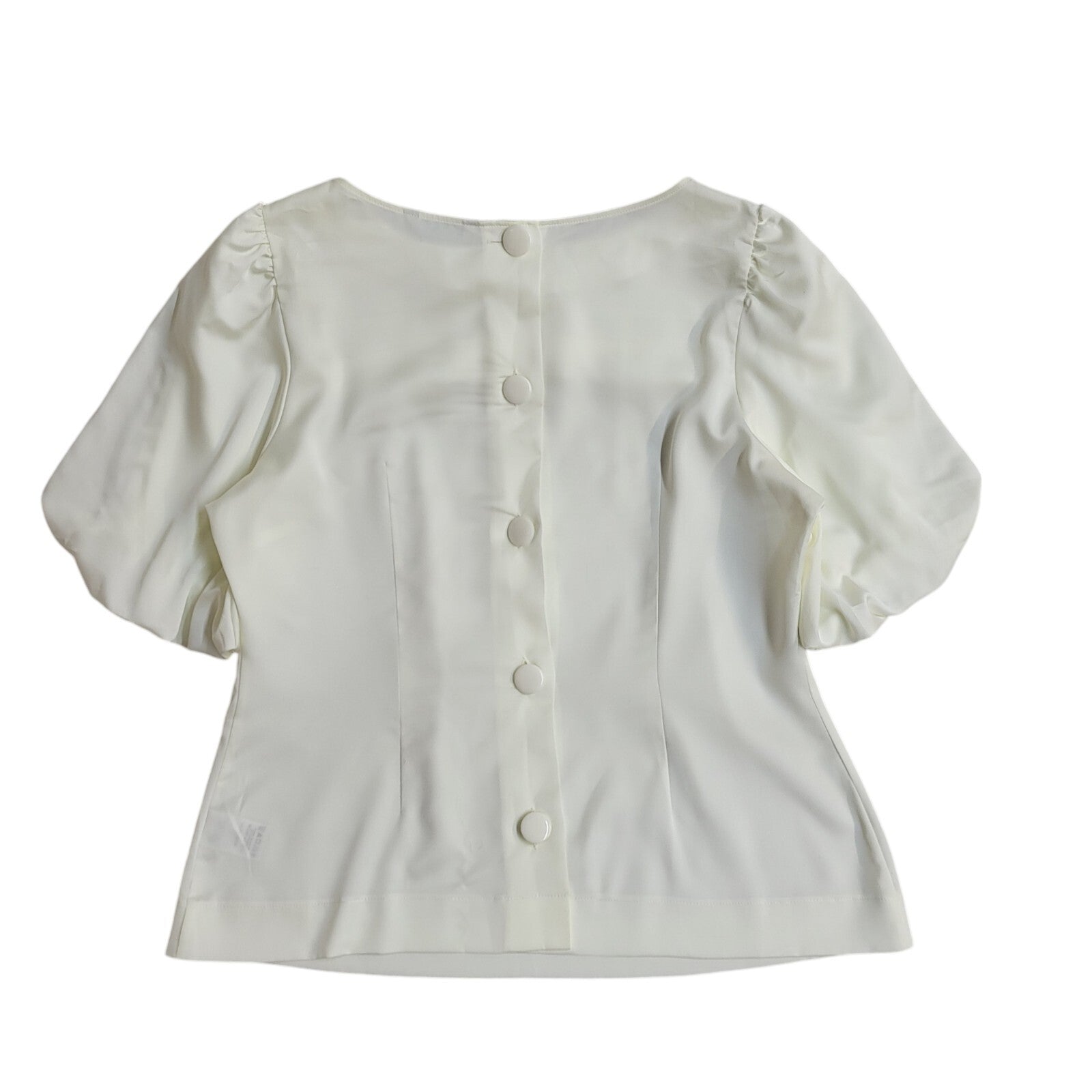 Marks and Spencer Vintage 90s Cream Short Sleeve Top UK Women's Size 14