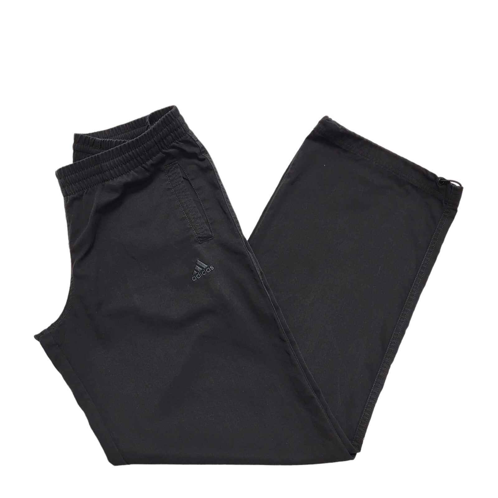 Adidas Black 90s Vintage Cotton Tracksuit Bottoms Women's Uk Size 12 W30 L30