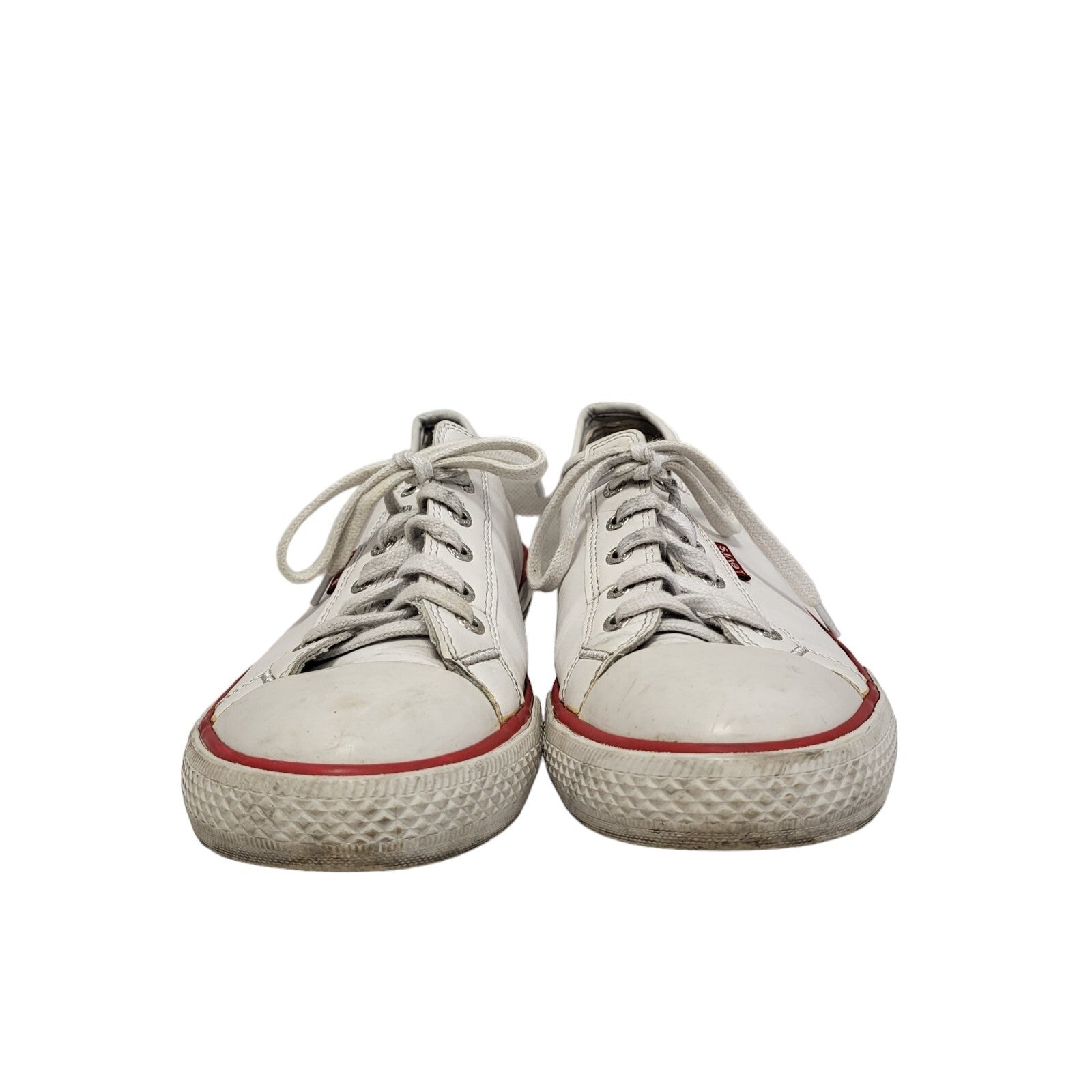 Levi's White Leather Lace Up  Trainers Men's  Uk Size 7.5