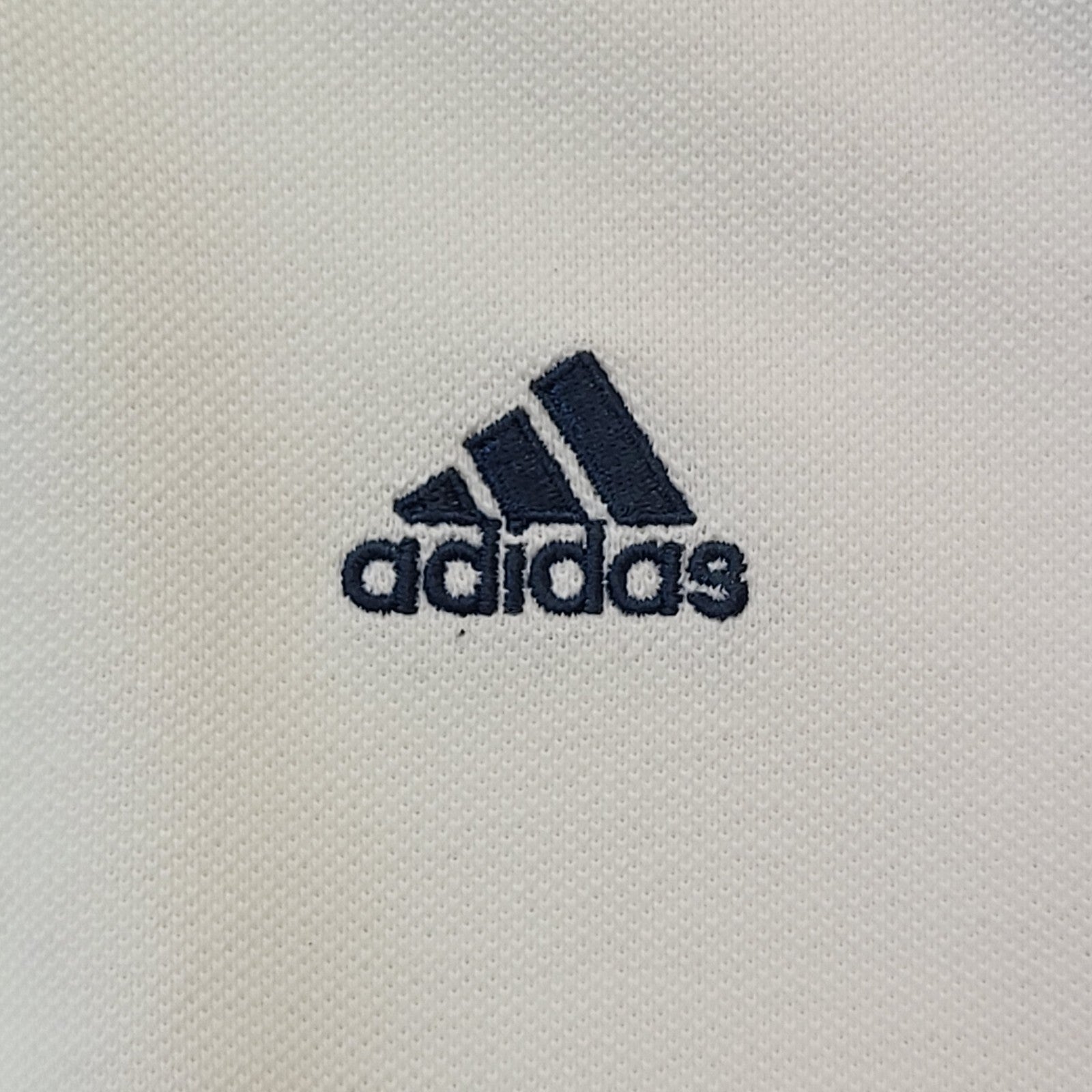 Adidas 90s Vintage White Short Sleeve Polo Top Shirt Men's Size Medium