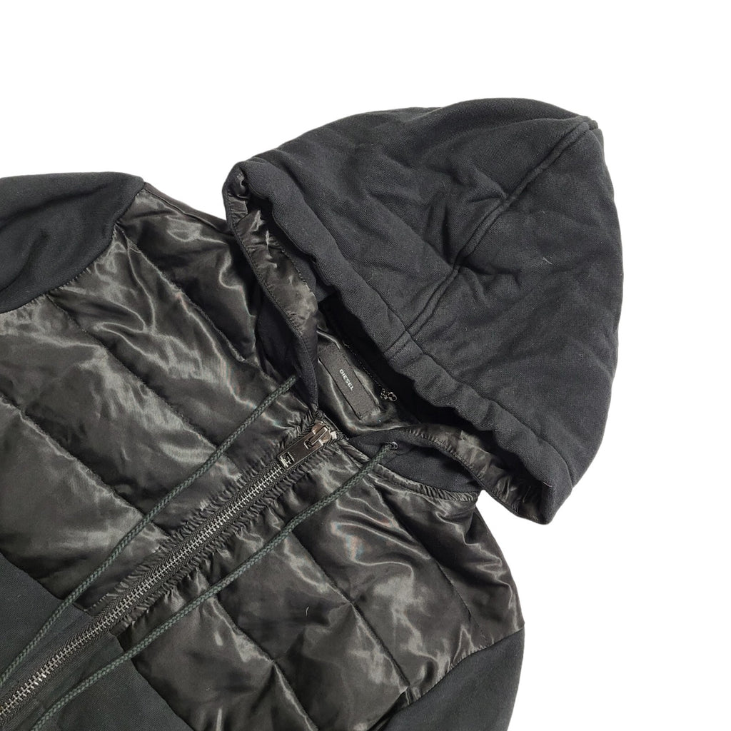 Diesel Black Zipped Hooded Jacket Uk Women's Size 10