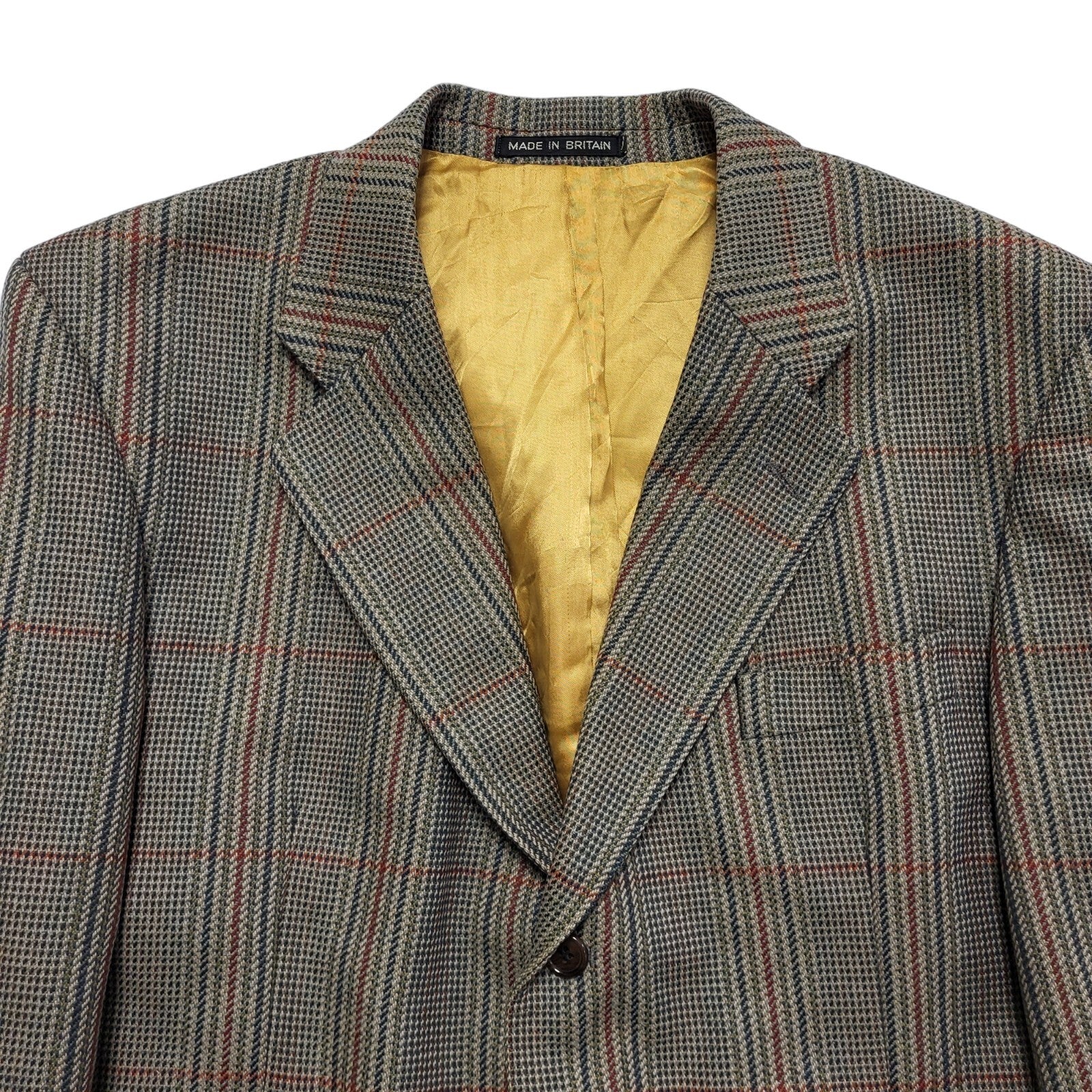 Saxony Supreme 80s Vintage Brown Wool Blend Blazer Jacket Uk Men's Size L 42"